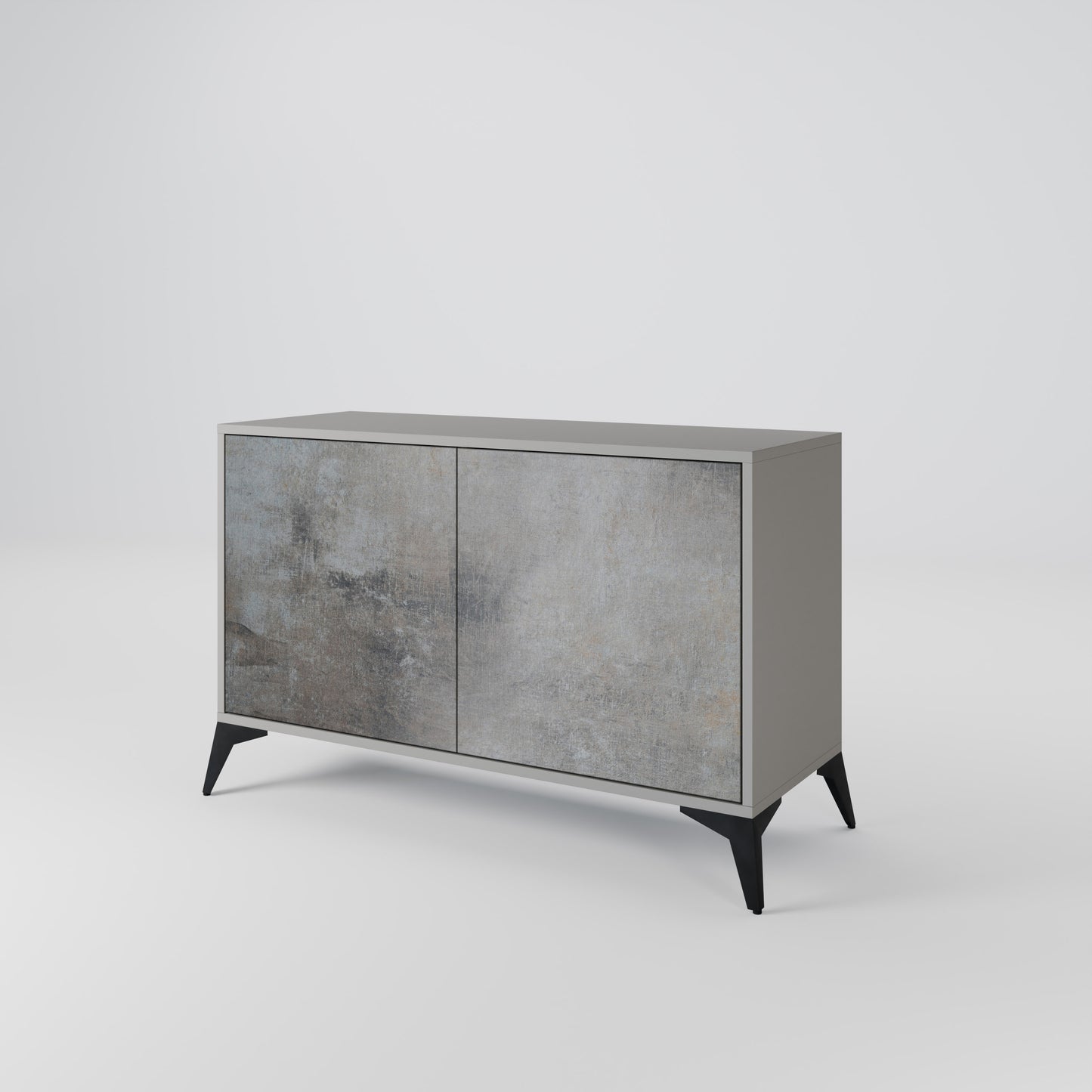 CONCRETE WALL 2-Door Sideboard in Grey Finish