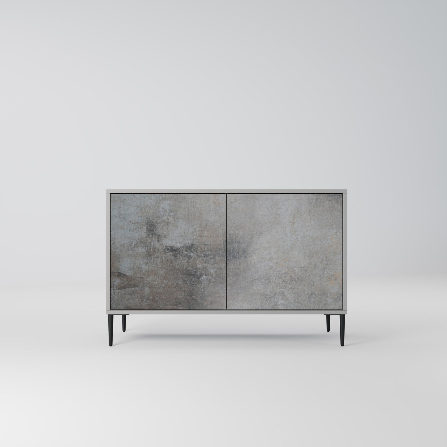CONCRETE WALL 2-Door Sideboard in Grey Finish