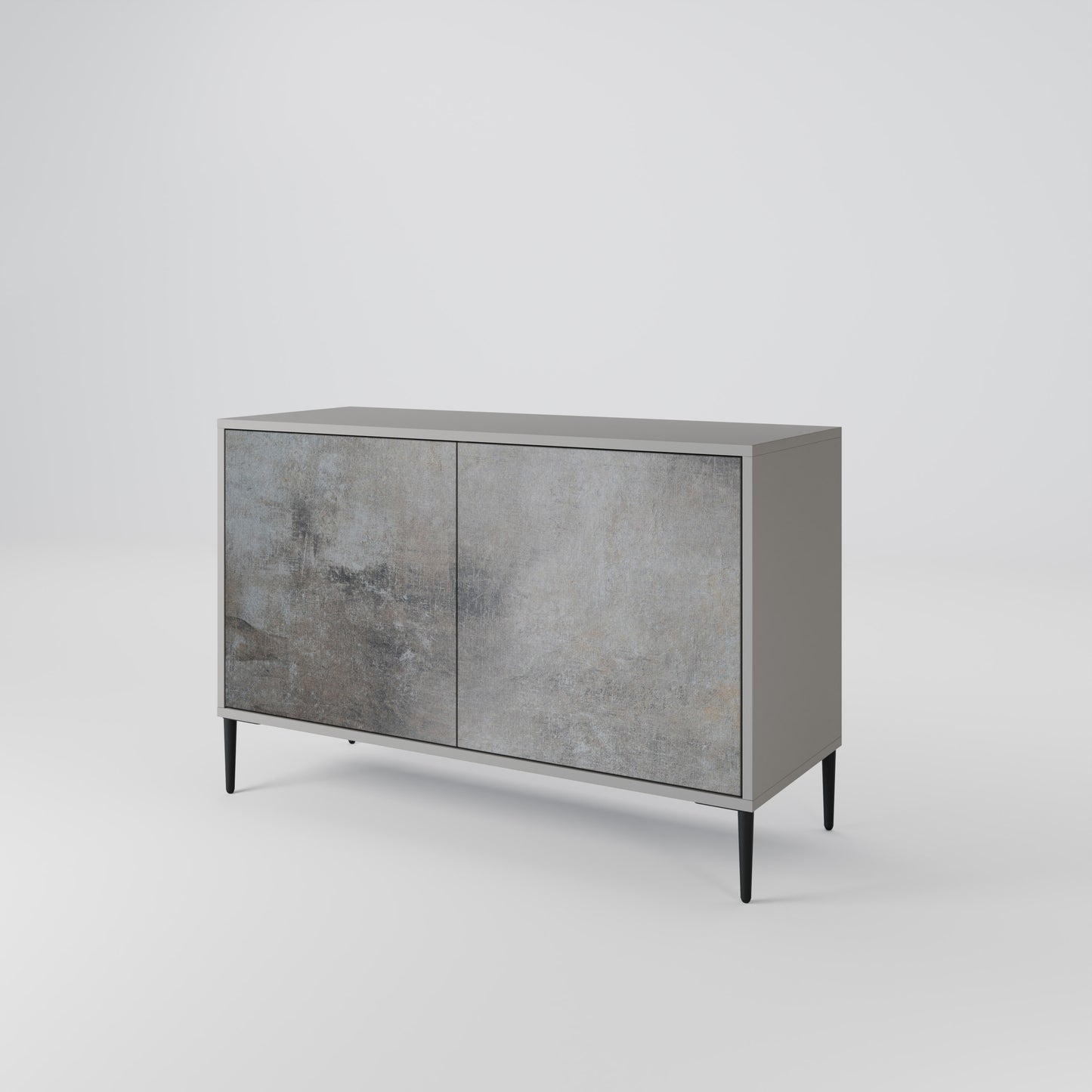 CONCRETE WALL 2-Door Sideboard in Grey Finish