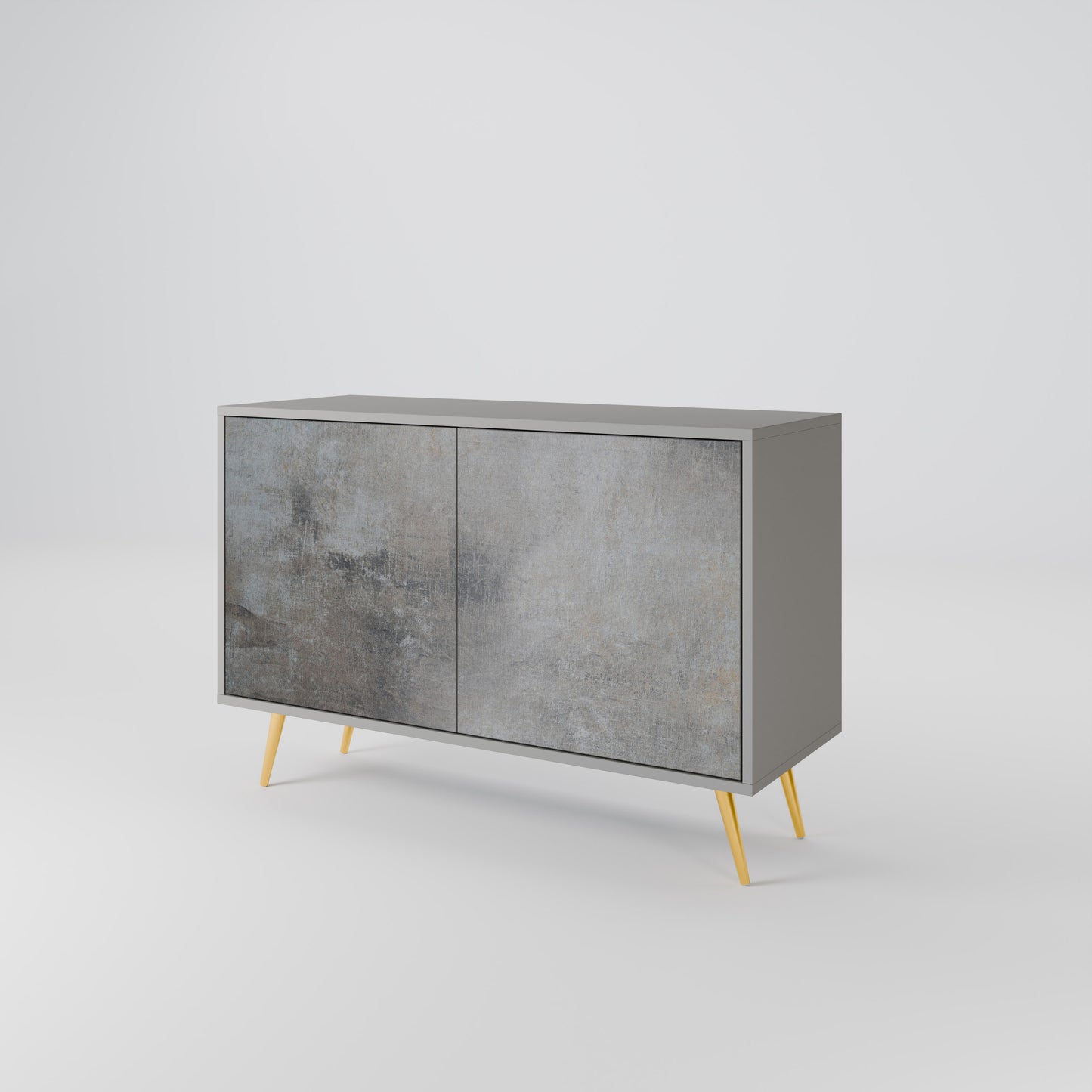CONCRETE WALL 2-Door Sideboard in Grey Finish