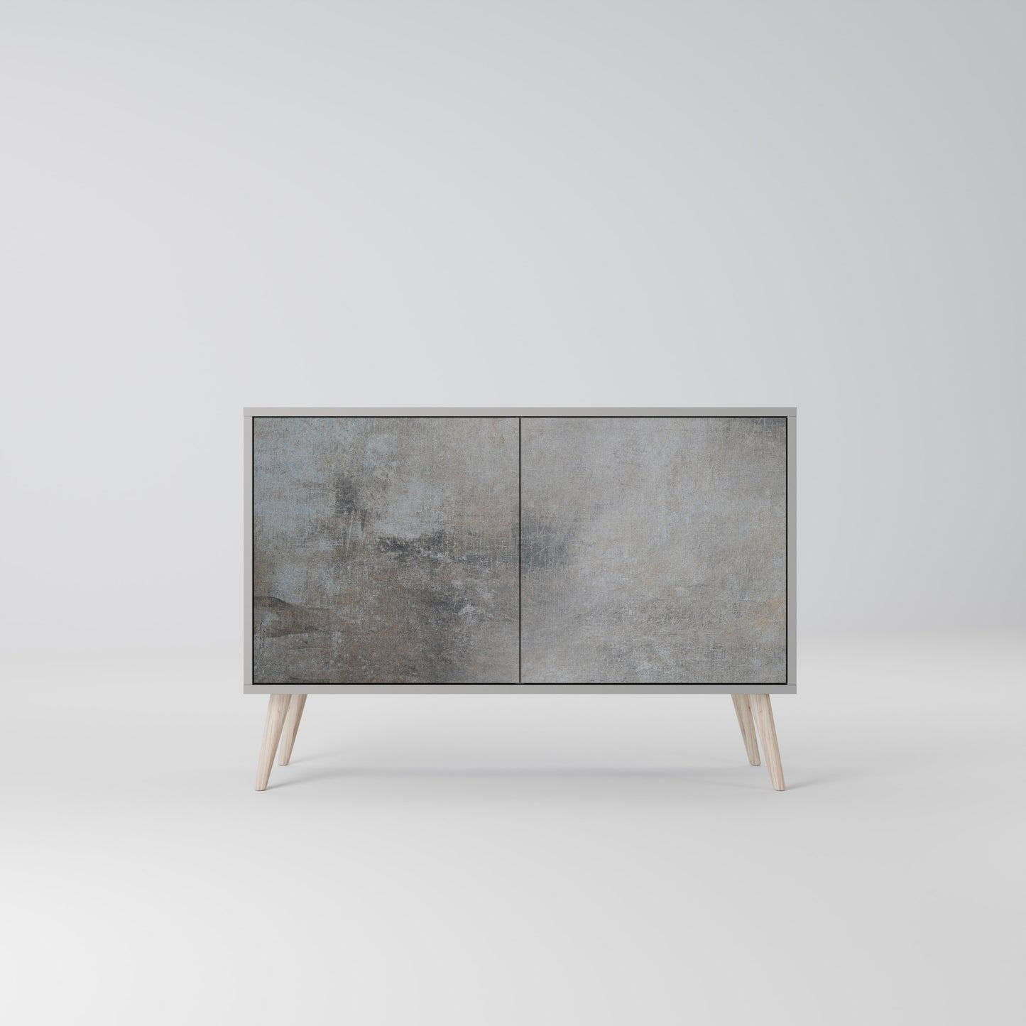 CONCRETE WALL 2-Door Sideboard in Grey Finish