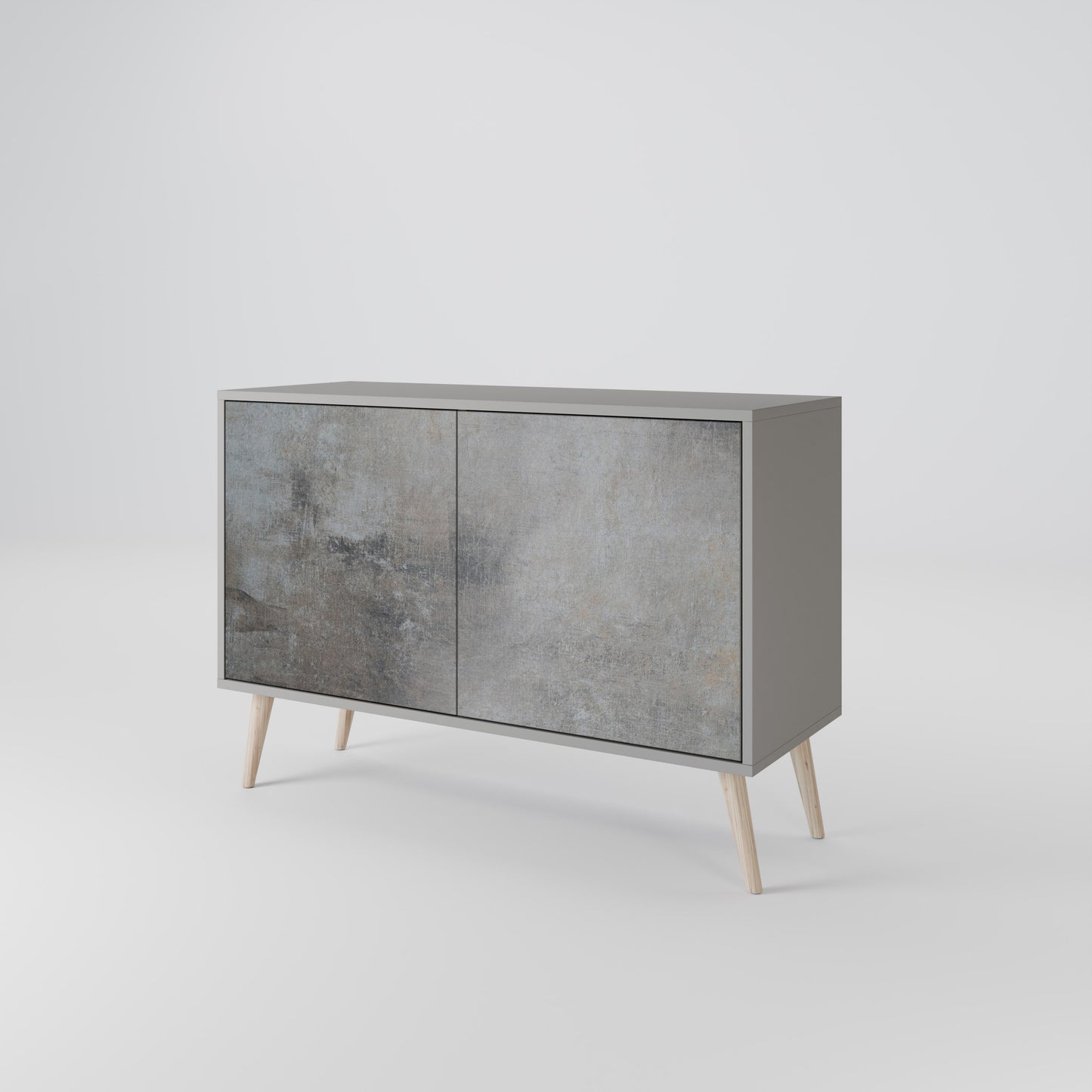 CONCRETE WALL 2-Door Sideboard in Grey Finish