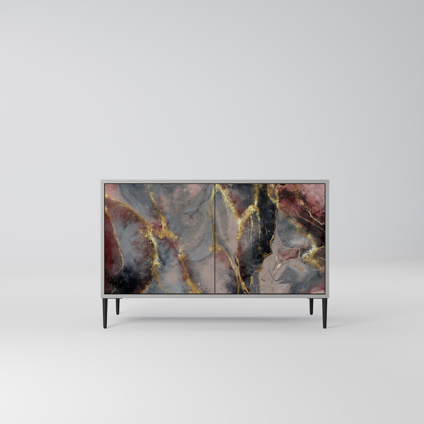 GOLDEN TIDES 2-Door Sideboard in Grey Finish