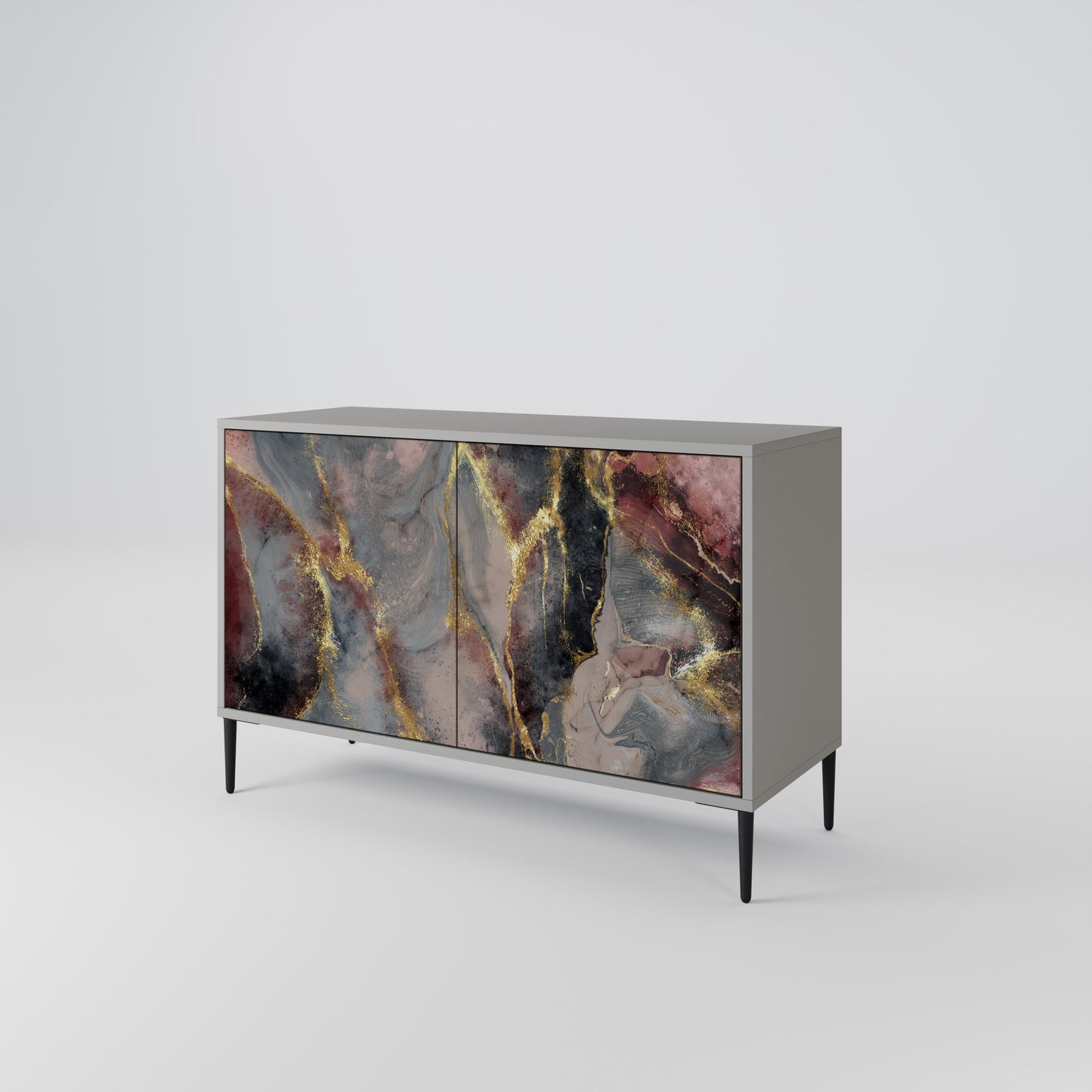 GOLDEN TIDES 2-Door Sideboard in Grey Finish