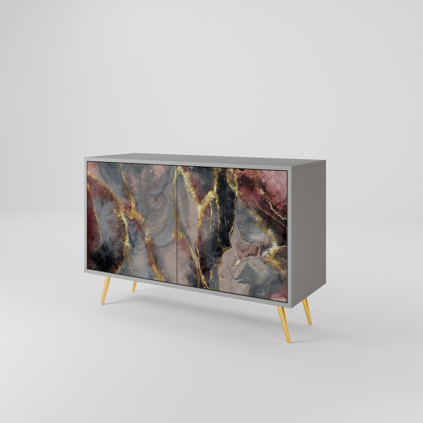 GOLDEN TIDES 2-Door Sideboard in Grey Finish