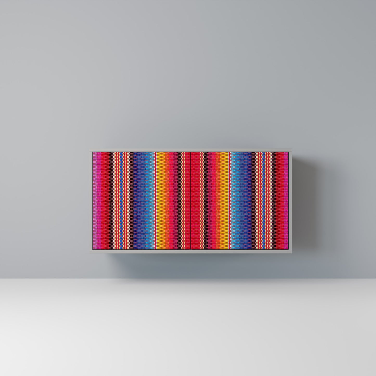 ETHNIC MEXICAN 2-Door Sideboard in Grey Finish