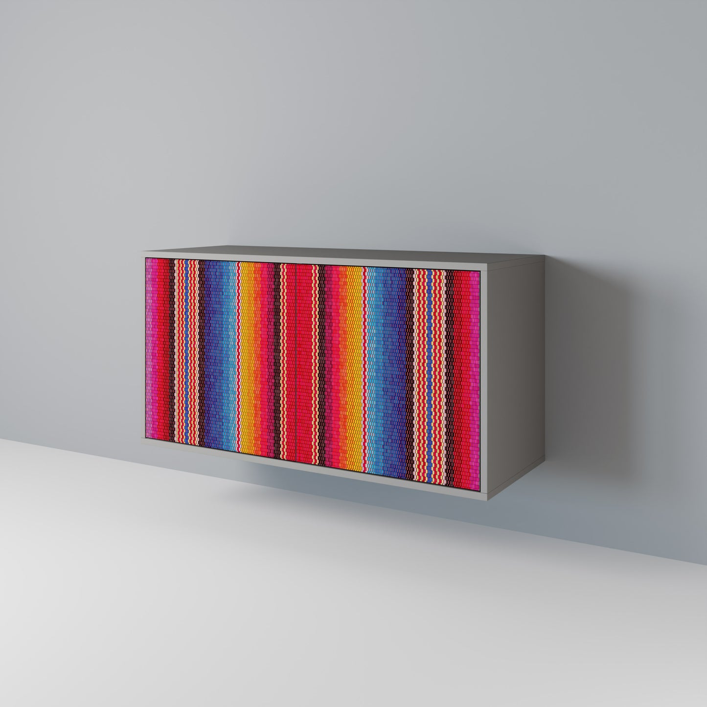 ETHNIC MEXICAN 2-Door Sideboard in Grey Finish