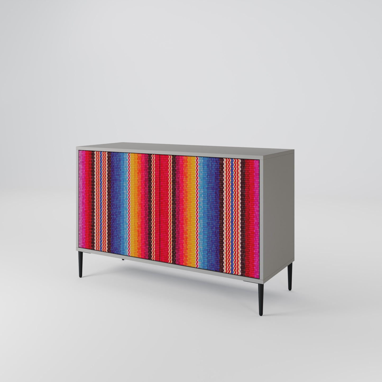 ETHNIC MEXICAN 2-Door Sideboard in Grey Finish
