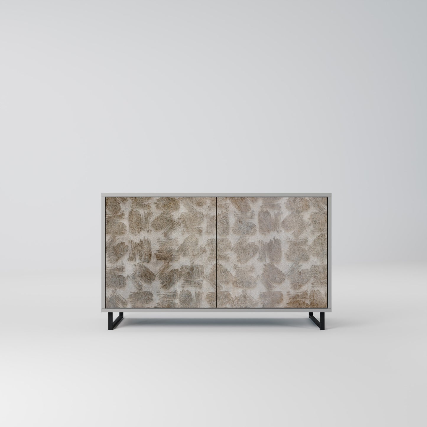 SLIGHTLY BLURRED 2-Door Sideboard in Grey Finish