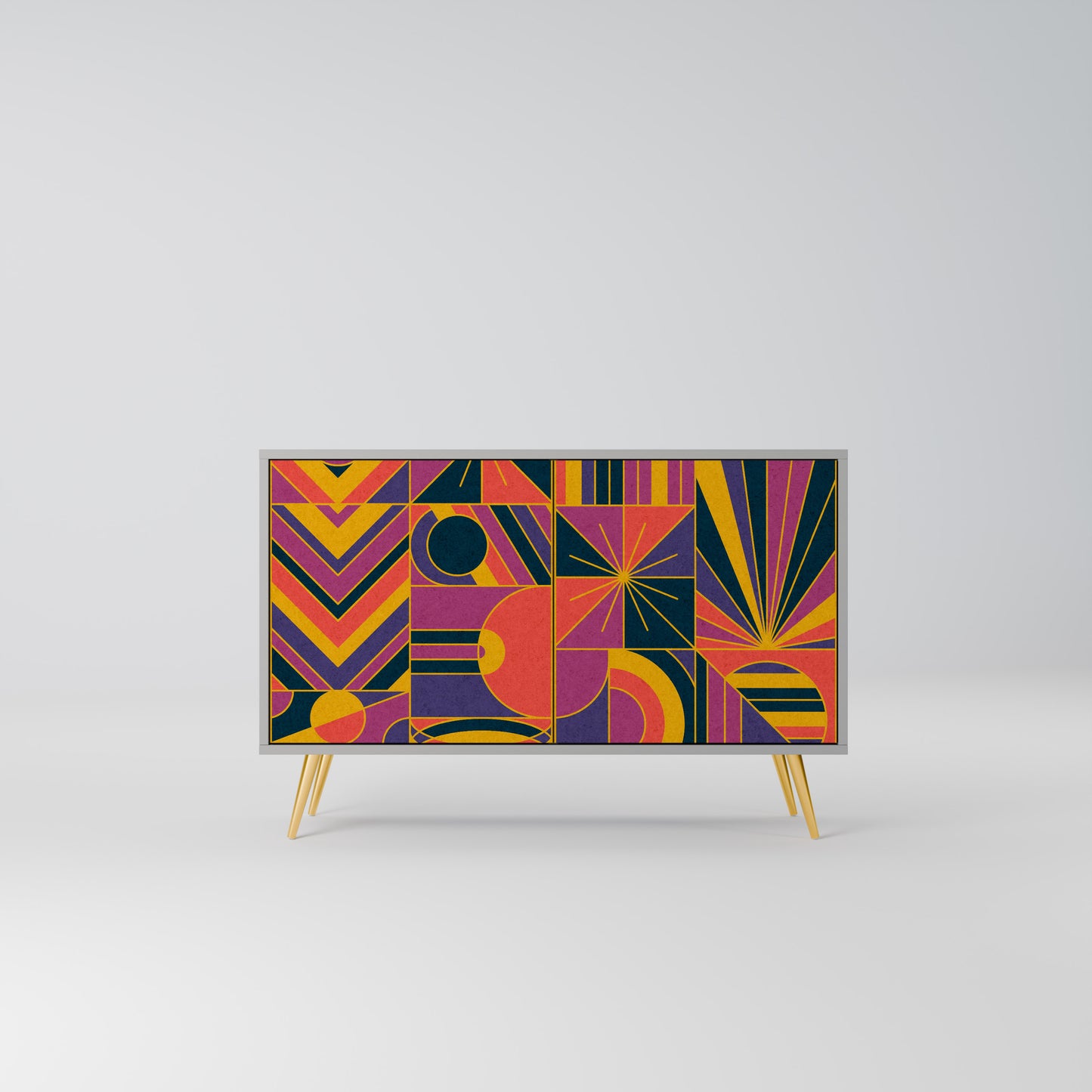 ELECTRIC PATTERNS 2-Door Sideboard in Grey Finish