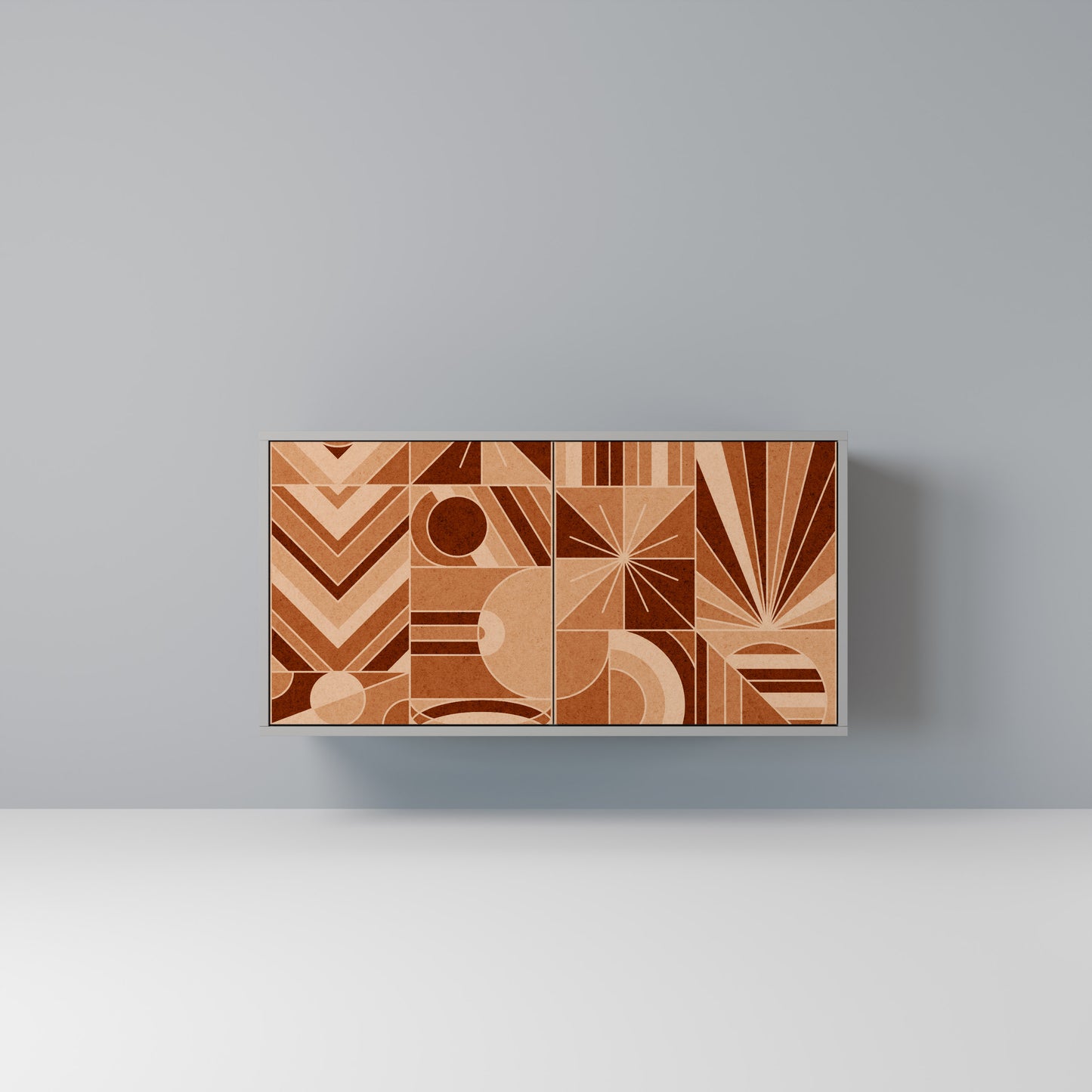 PRISM MOSAIC 2-Door Sideboard in Grey Finish
