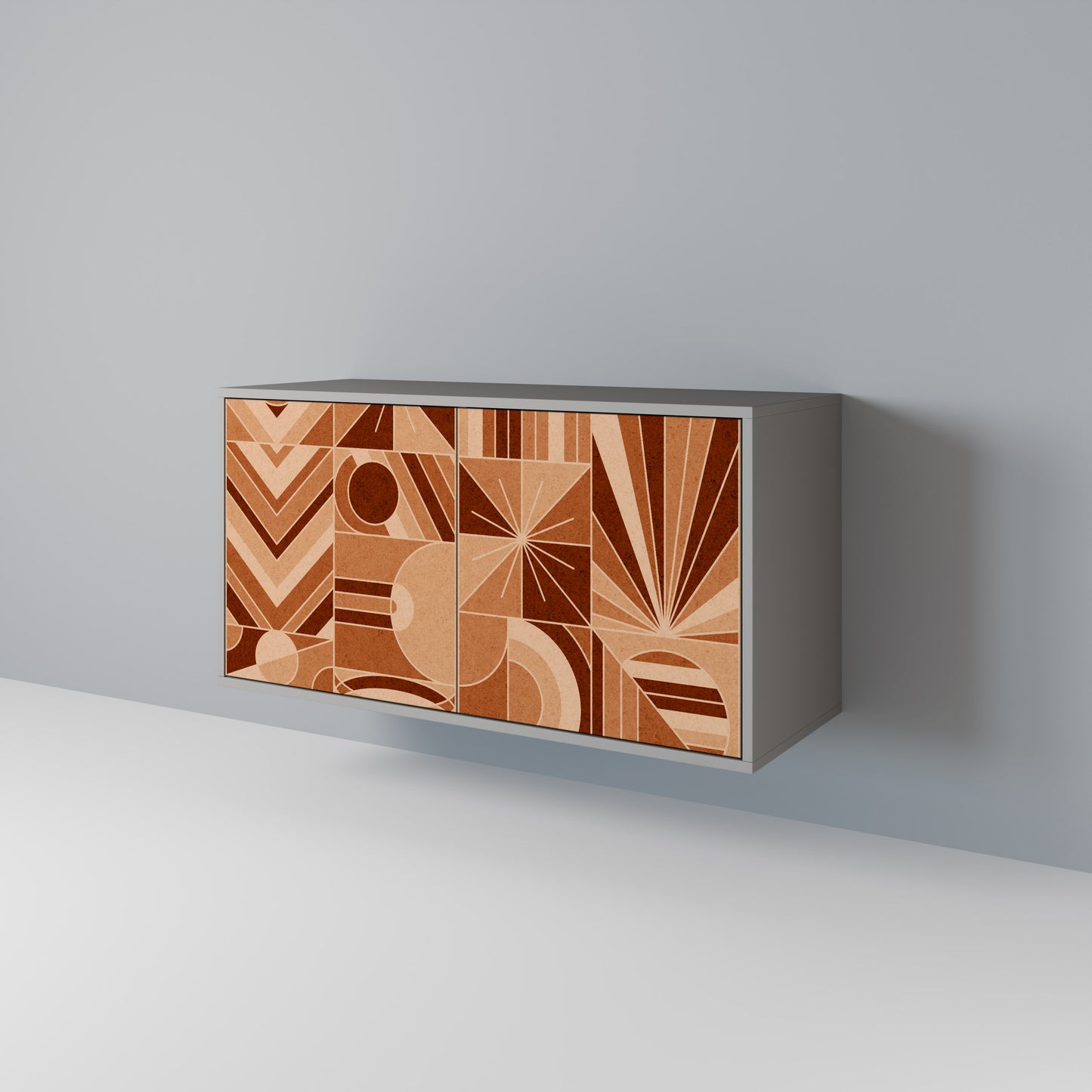 PRISM MOSAIC 2-Door Sideboard in Grey Finish