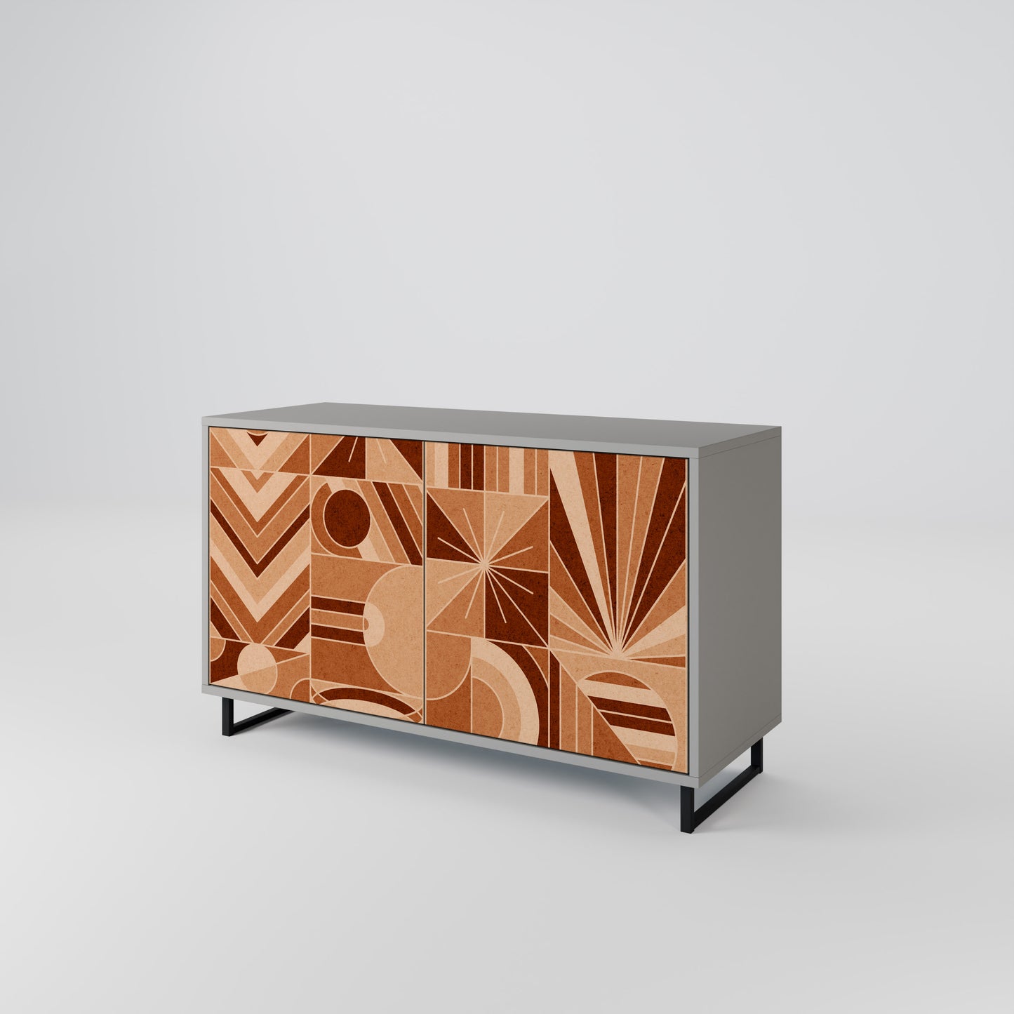 PRISM MOSAIC 2-Door Sideboard in Grey Finish