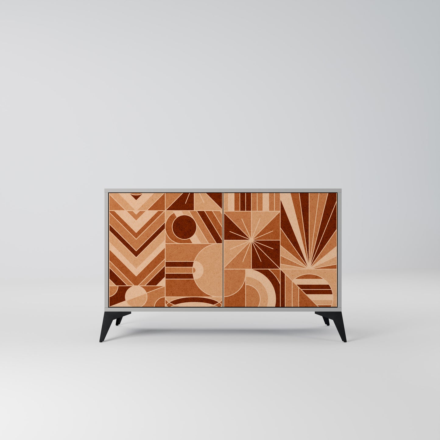 PRISM MOSAIC 2-Door Sideboard in Grey Finish