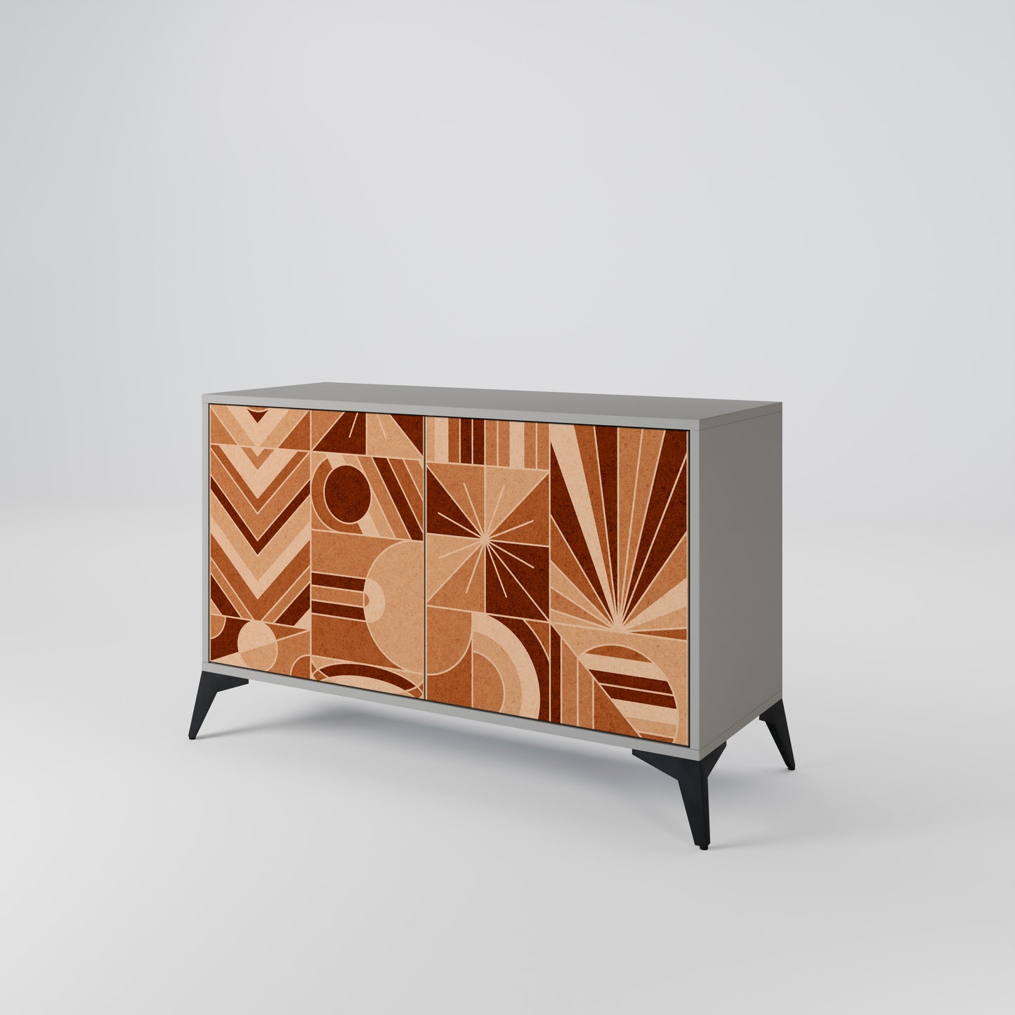 PRISM MOSAIC 2-Door Sideboard in Grey Finish