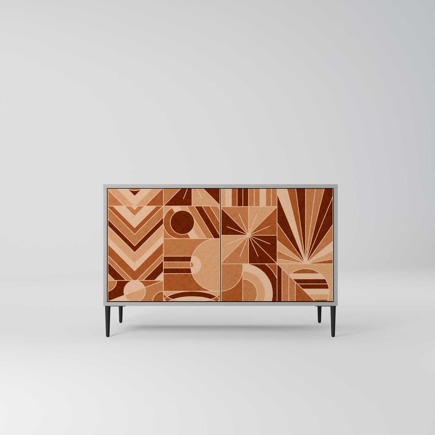 PRISM MOSAIC 2-Door Sideboard in Grey Finish