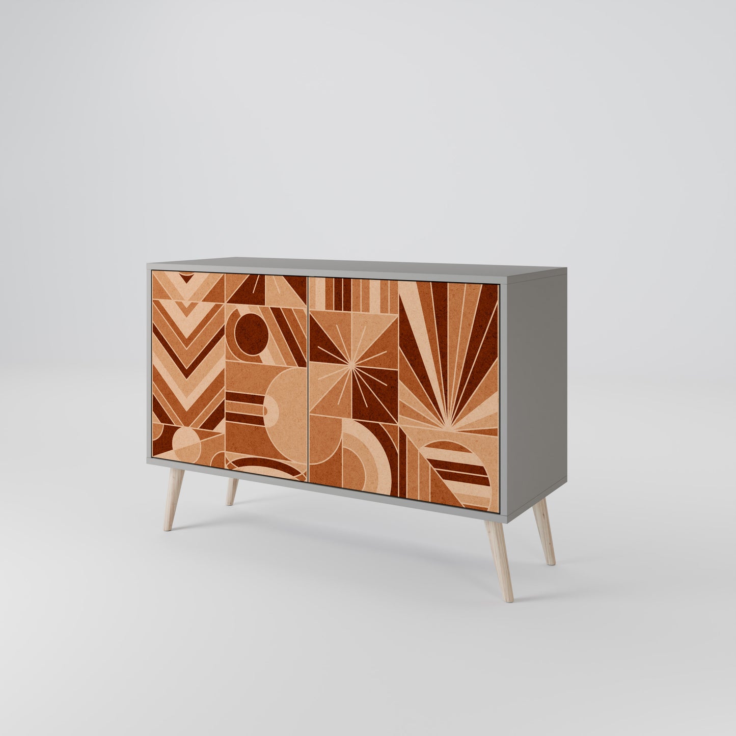 PRISM MOSAIC 2-Door Sideboard in Grey Finish