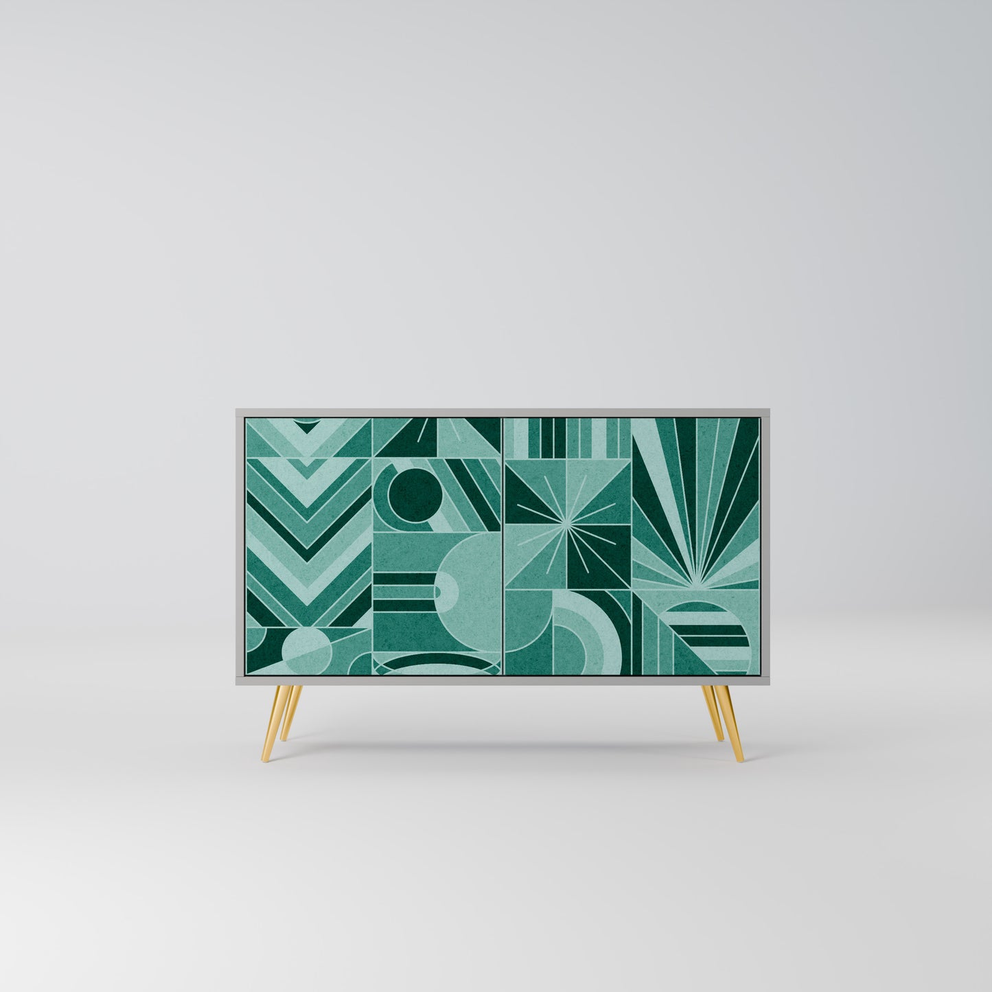 HARMONIC GRID 2-Door Sideboard in Grey Finish