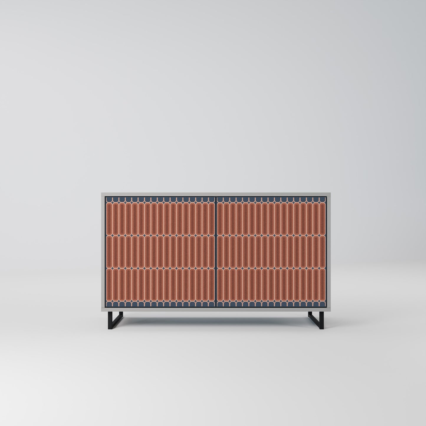 HYPNOTIC GATE 2-Door Sideboard in Grey Finish