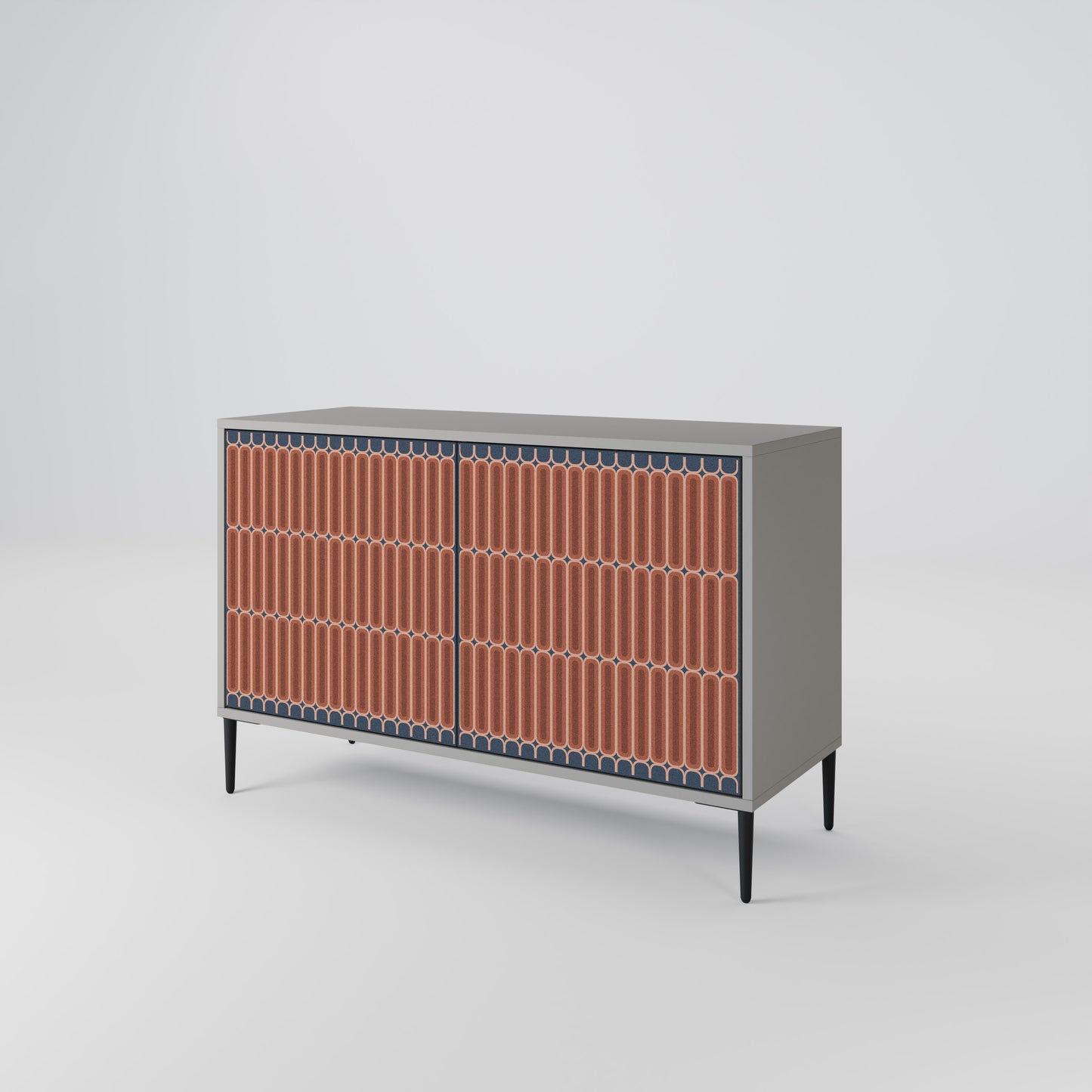 HYPNOTIC GATE 2-Door Sideboard in Grey Finish