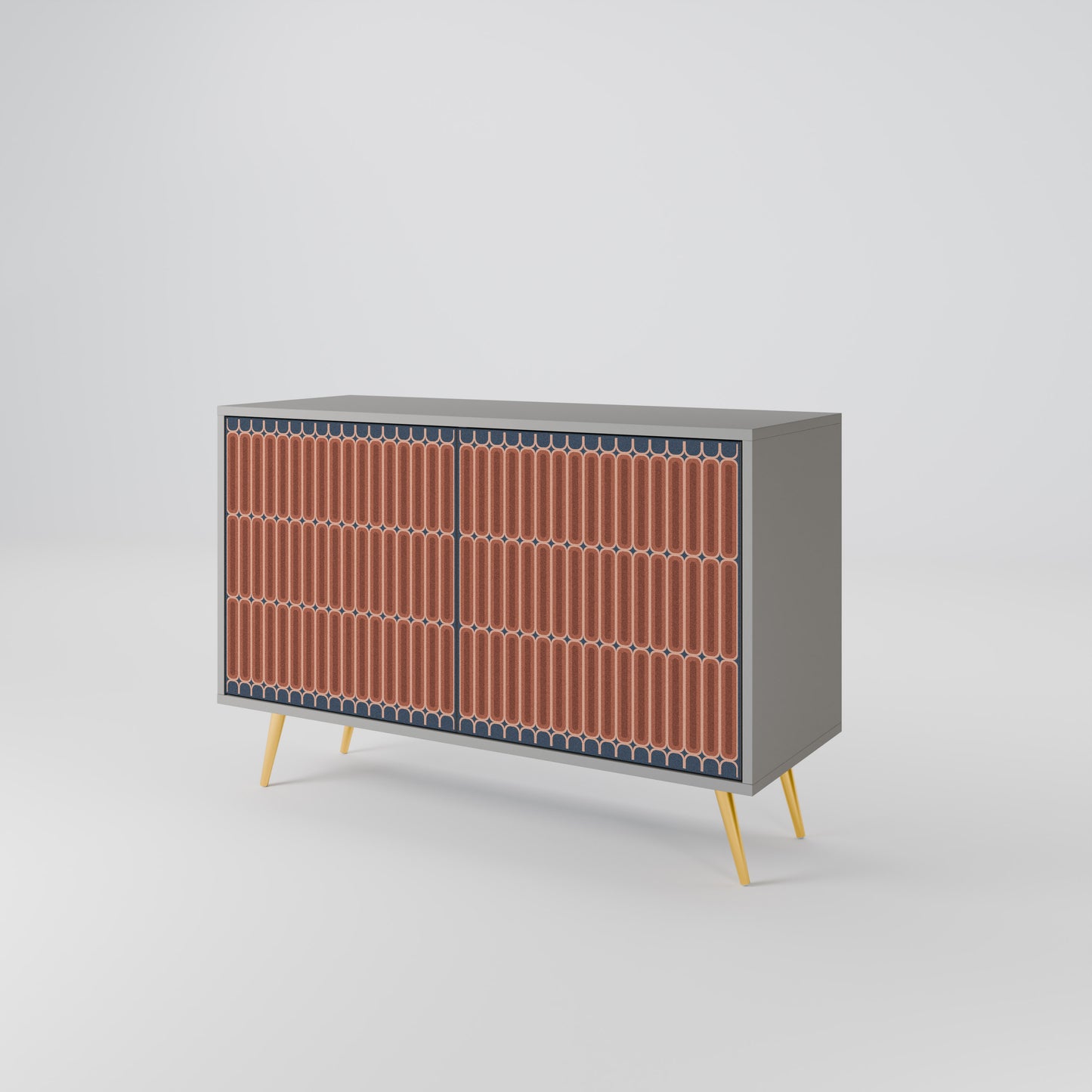 HYPNOTIC GATE 2-Door Sideboard in Grey Finish