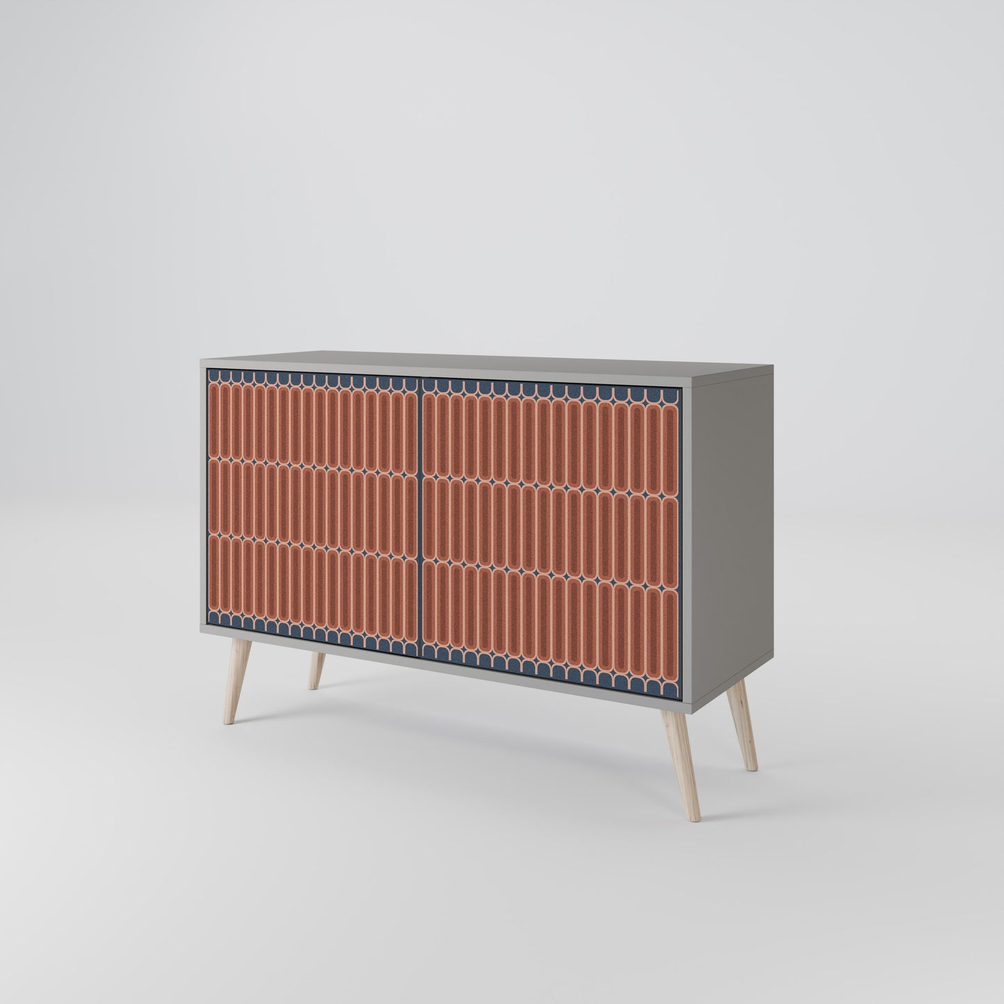 HYPNOTIC GATE 2-Door Sideboard in Grey Finish