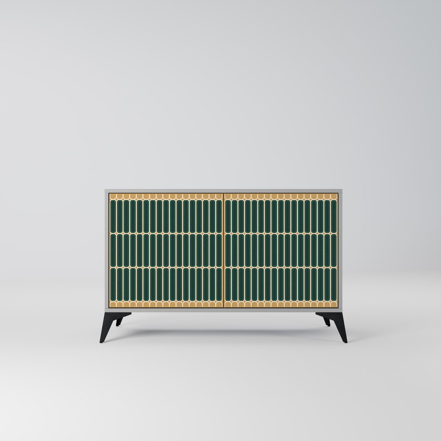 ILUSION GATE 2-Door Sideboard in Grey Finish