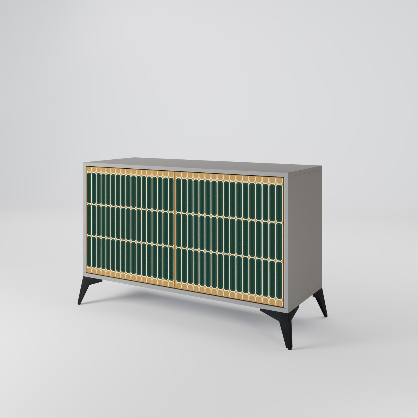 ILUSION GATE 2-Door Sideboard in Grey Finish