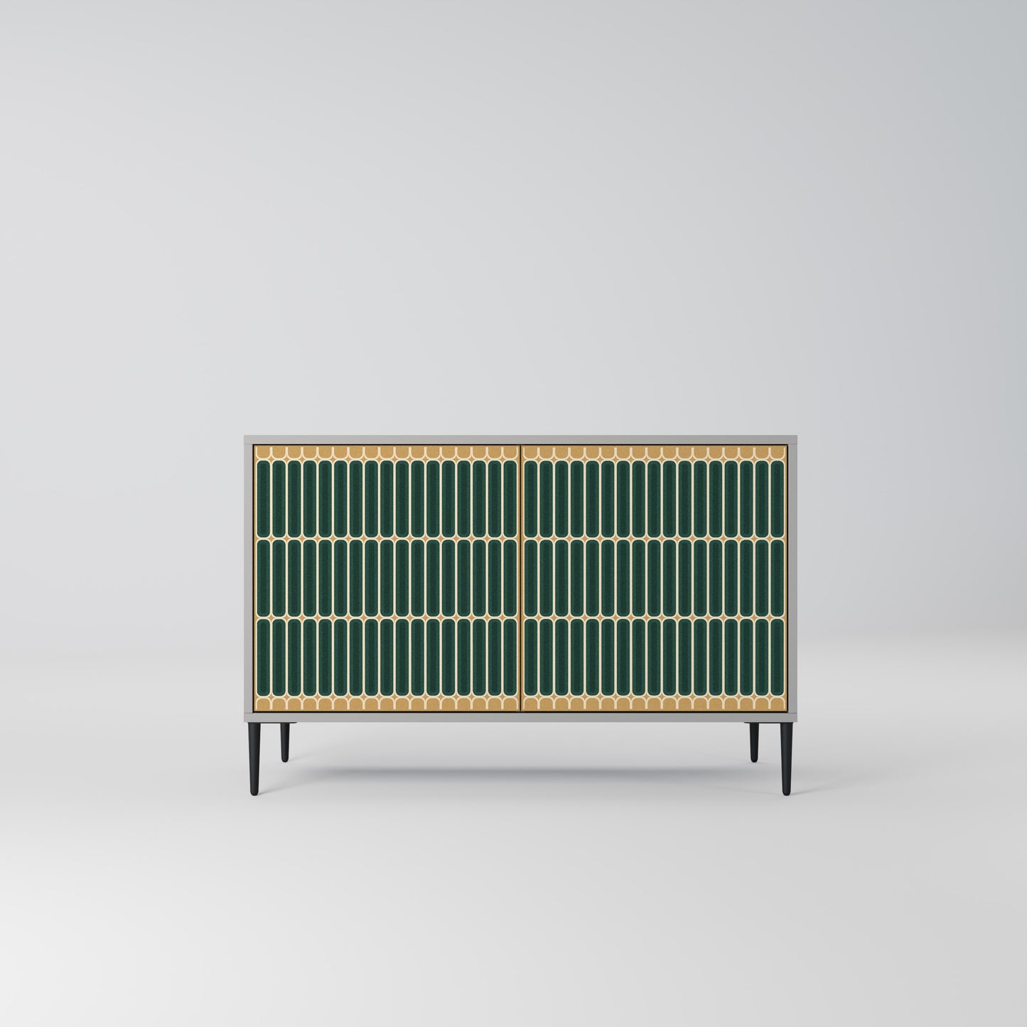 ILUSION GATE 2-Door Sideboard in Grey Finish