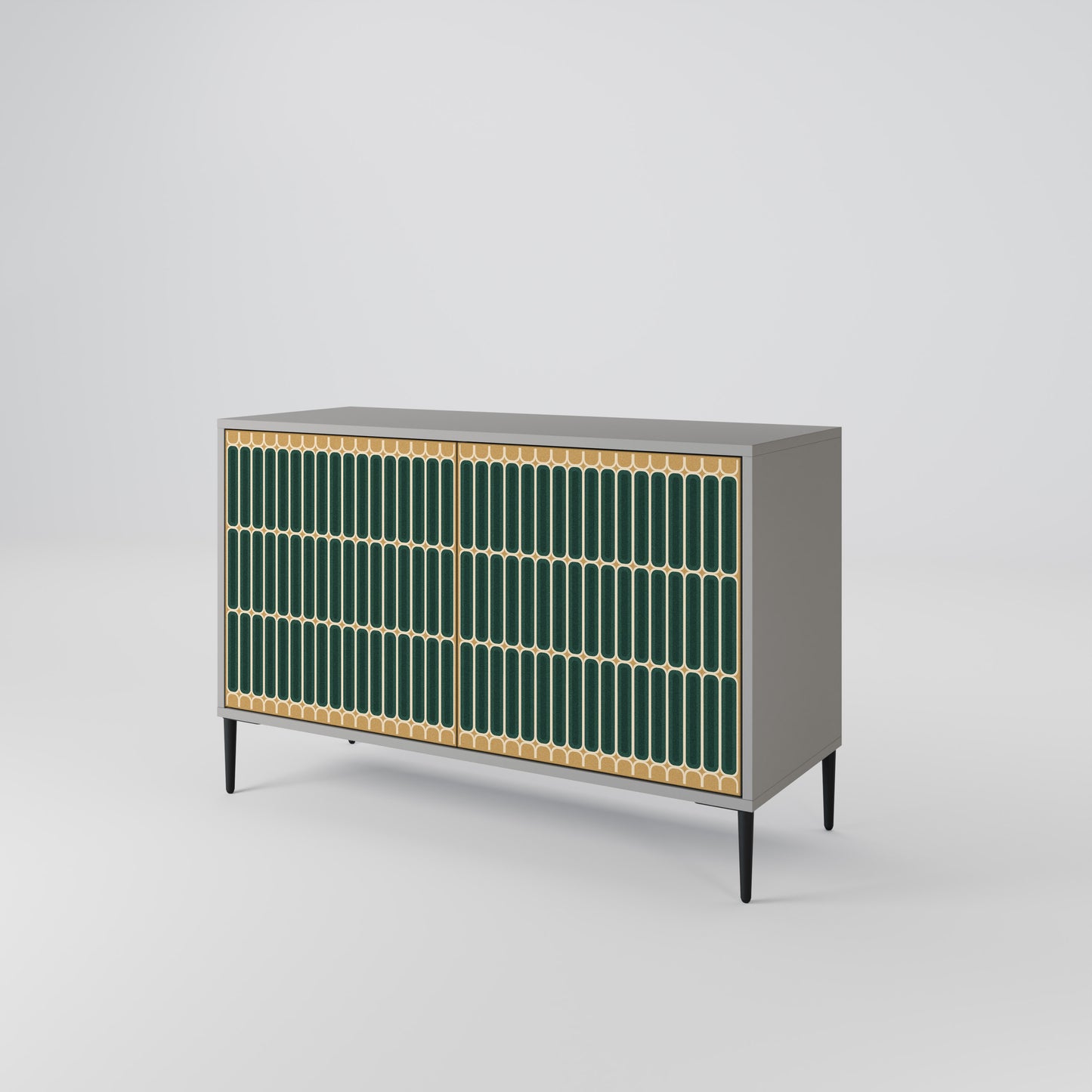 ILUSION GATE 2-Door Sideboard in Grey Finish