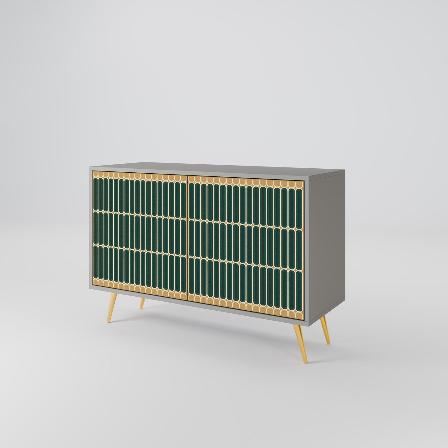 ILUSION GATE 2-Door Sideboard in Grey Finish