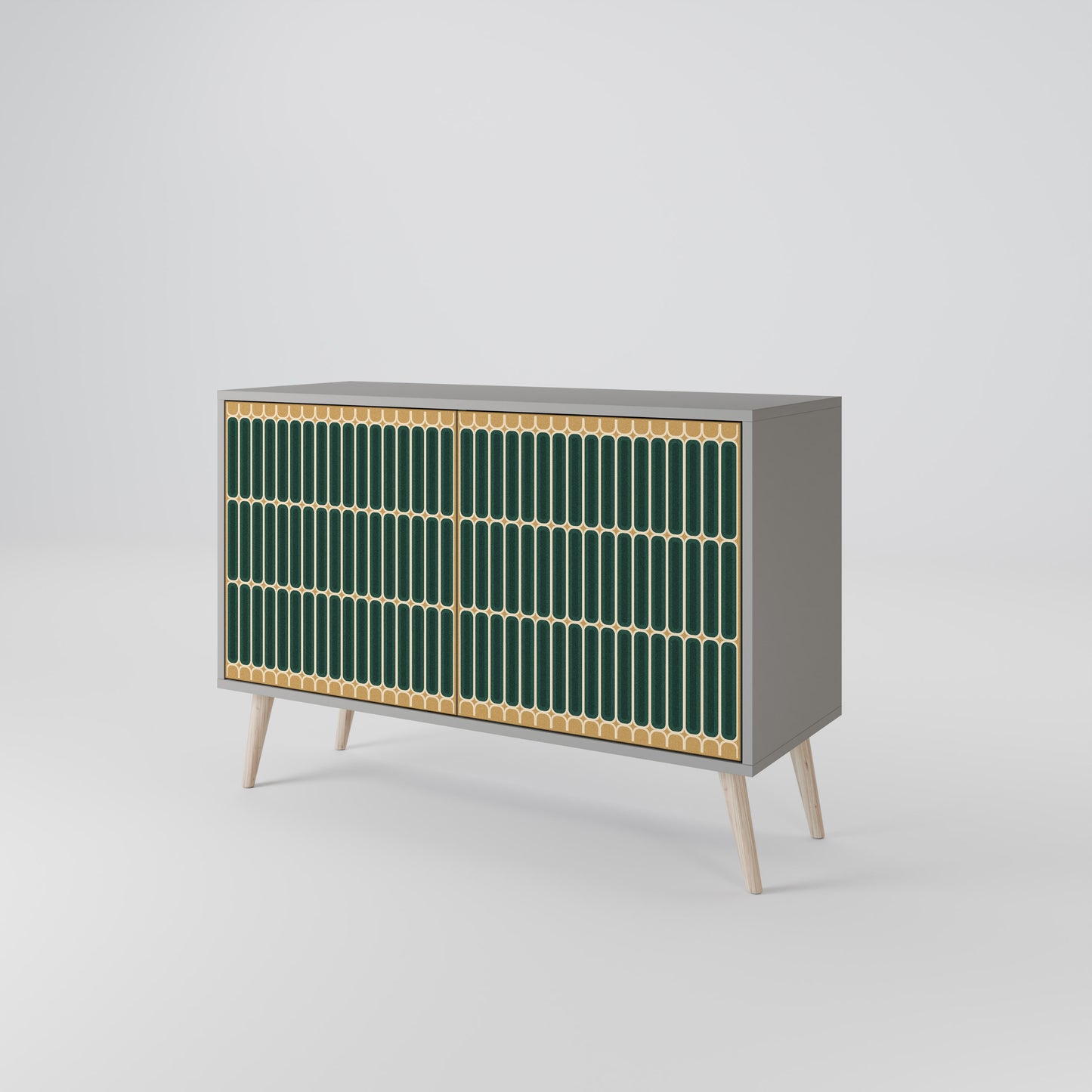 ILUSION GATE 2-Door Sideboard in Grey Finish