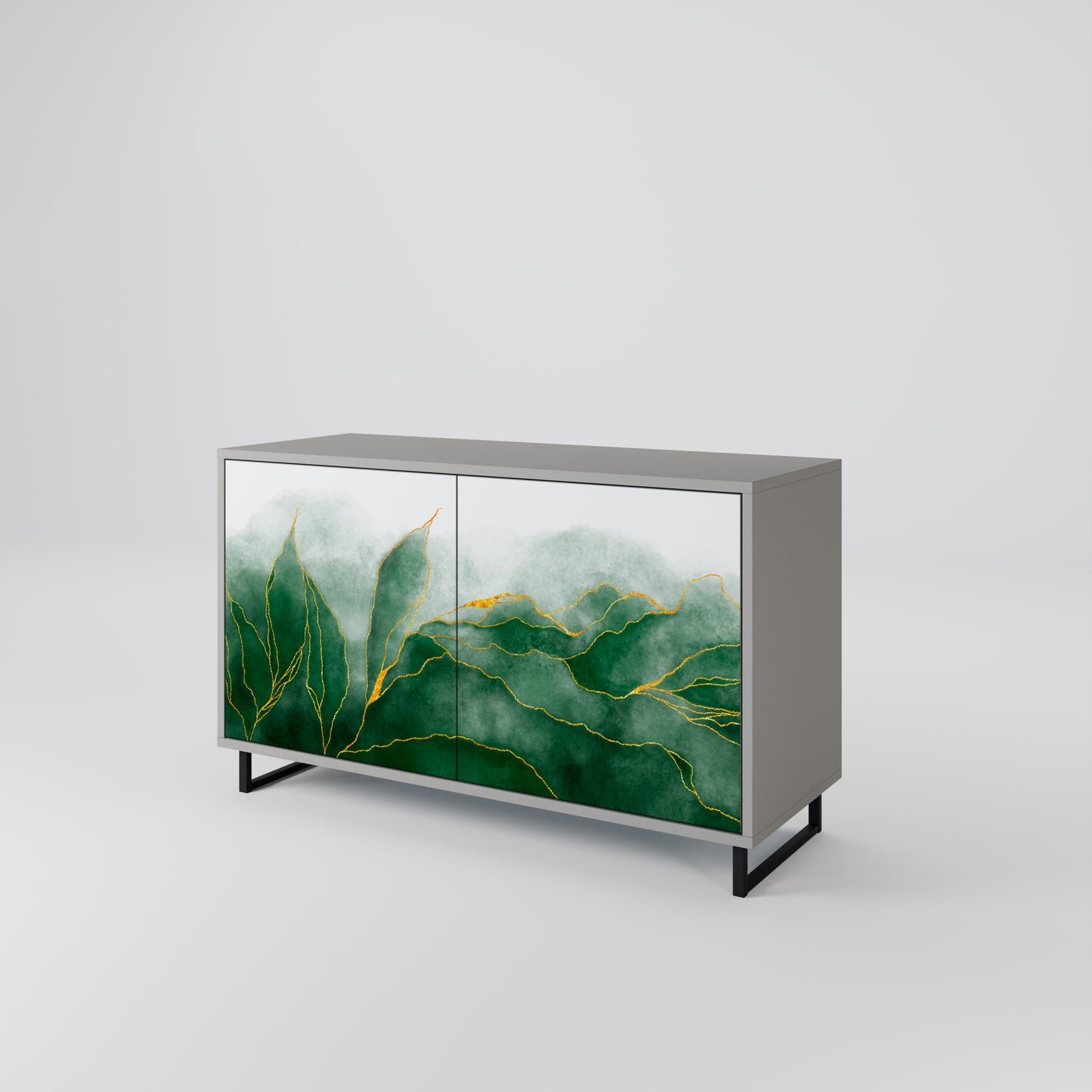 EXPENSIVE NATURE 2-Door Sideboard in Grey Finish