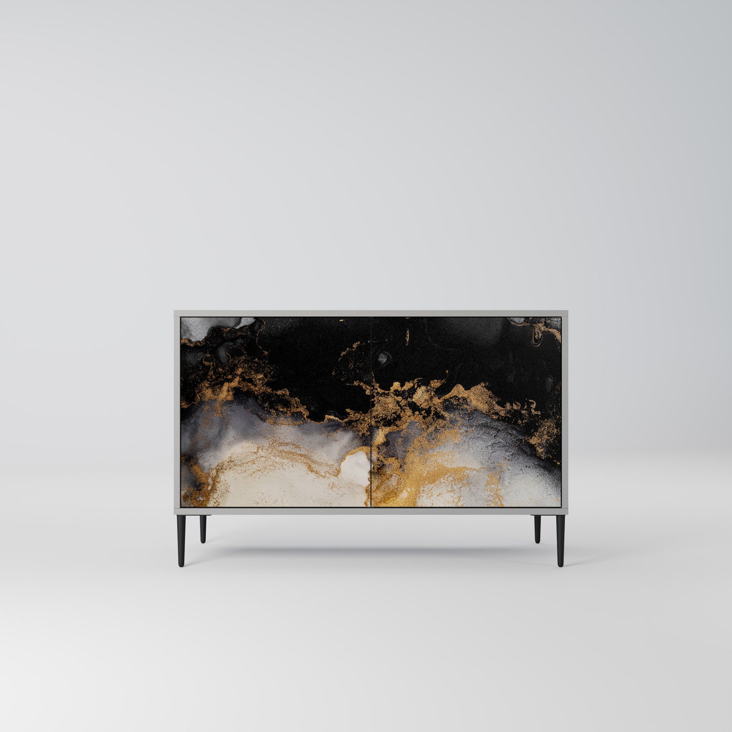 MARBLE OF TOMMORROW 2-Door Sideboard in Grey Finish