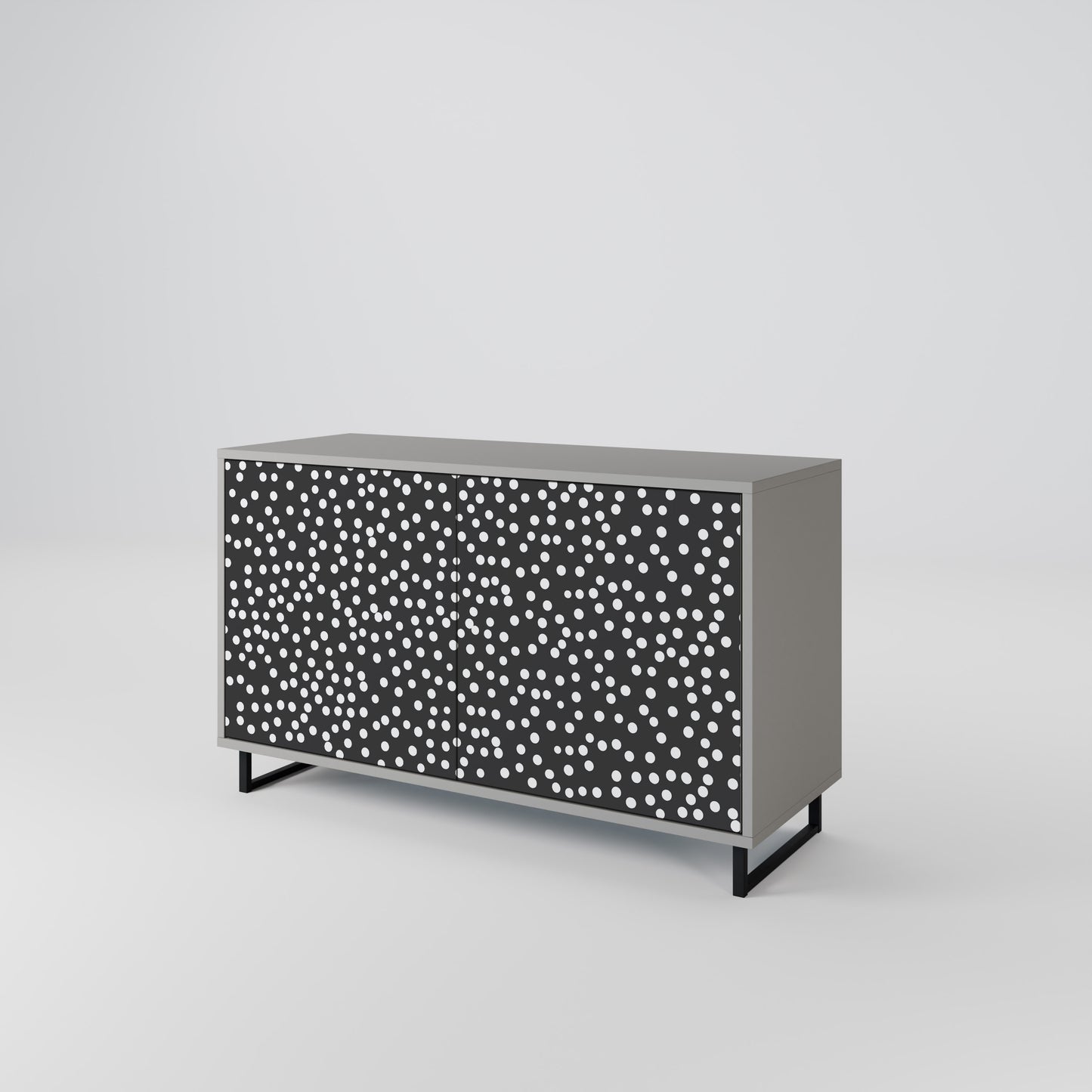 BLINDING LIGHTS 2-Door Sideboard in Grey Finish