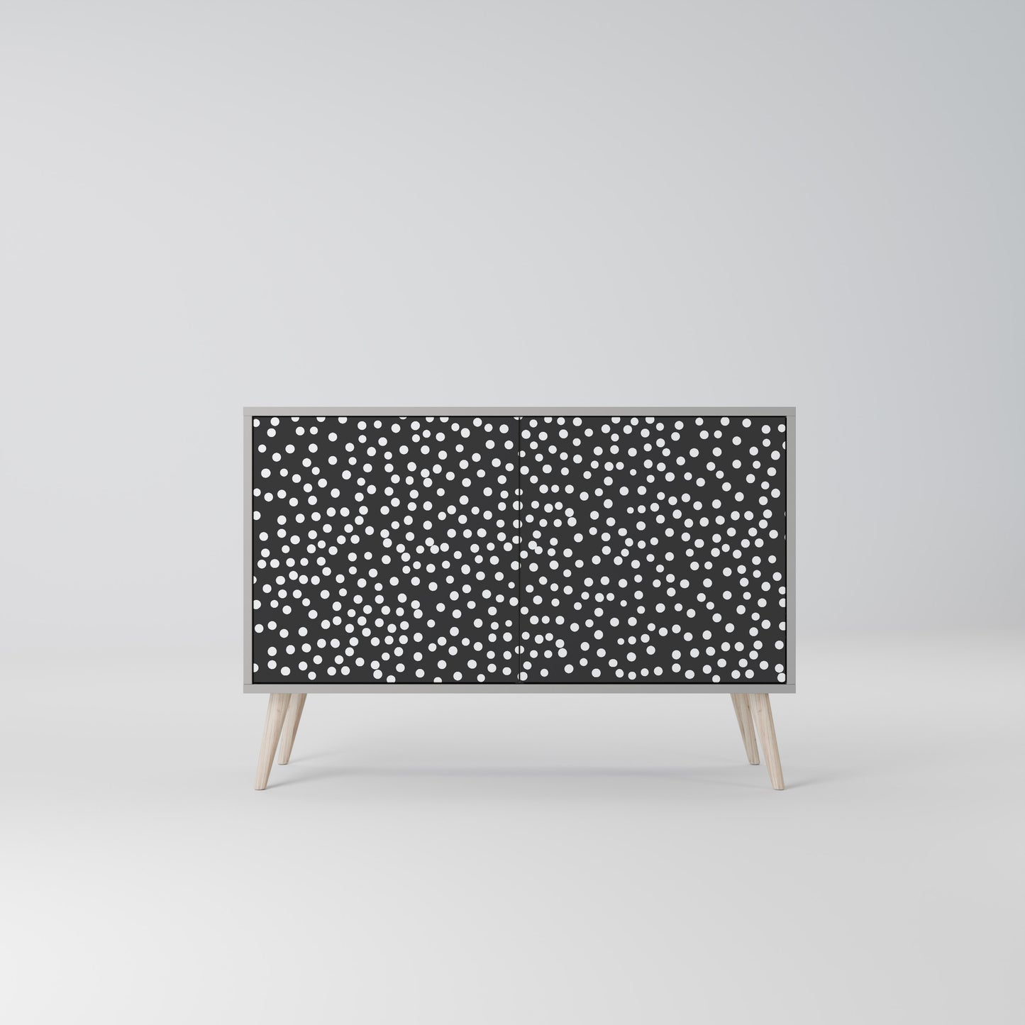 BLINDING LIGHTS 2-Door Sideboard in Grey Finish