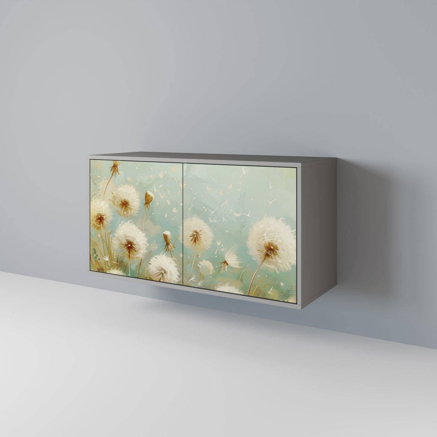 DREAMY MEADOW 2-Door Sideboard in Grey Finish
