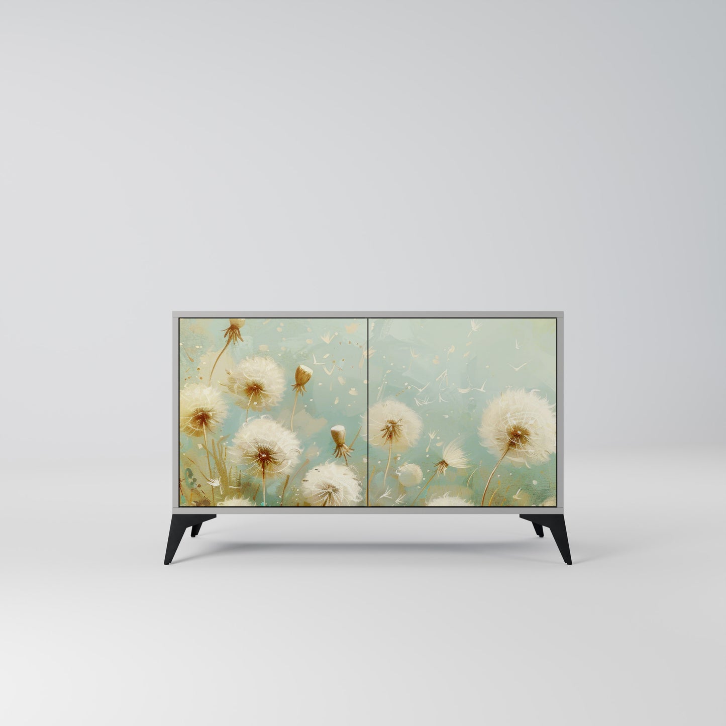 DREAMY MEADOW 2-Door Sideboard in Grey Finish
