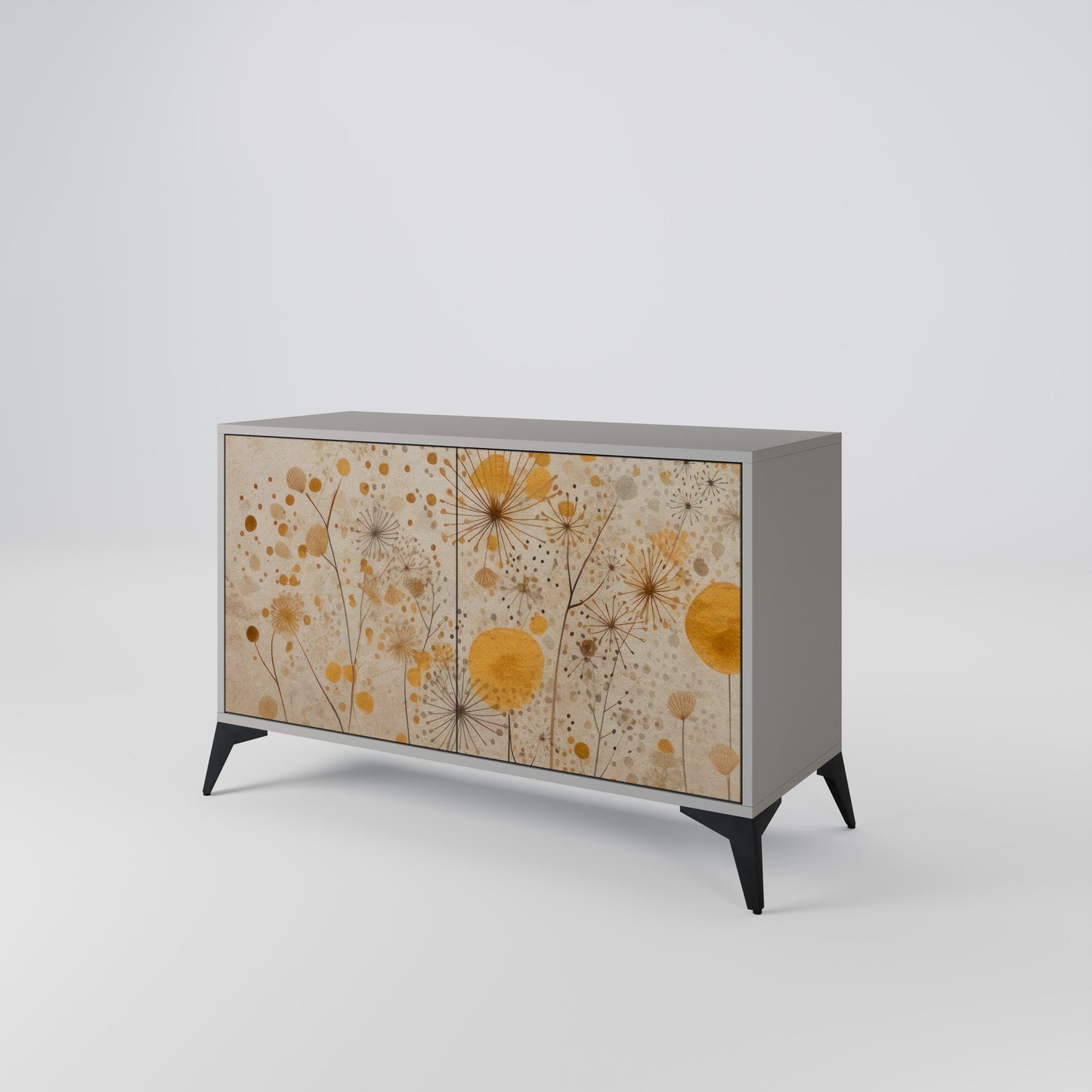 MORNING GLADE 2-Door Sideboard in Grey Finish
