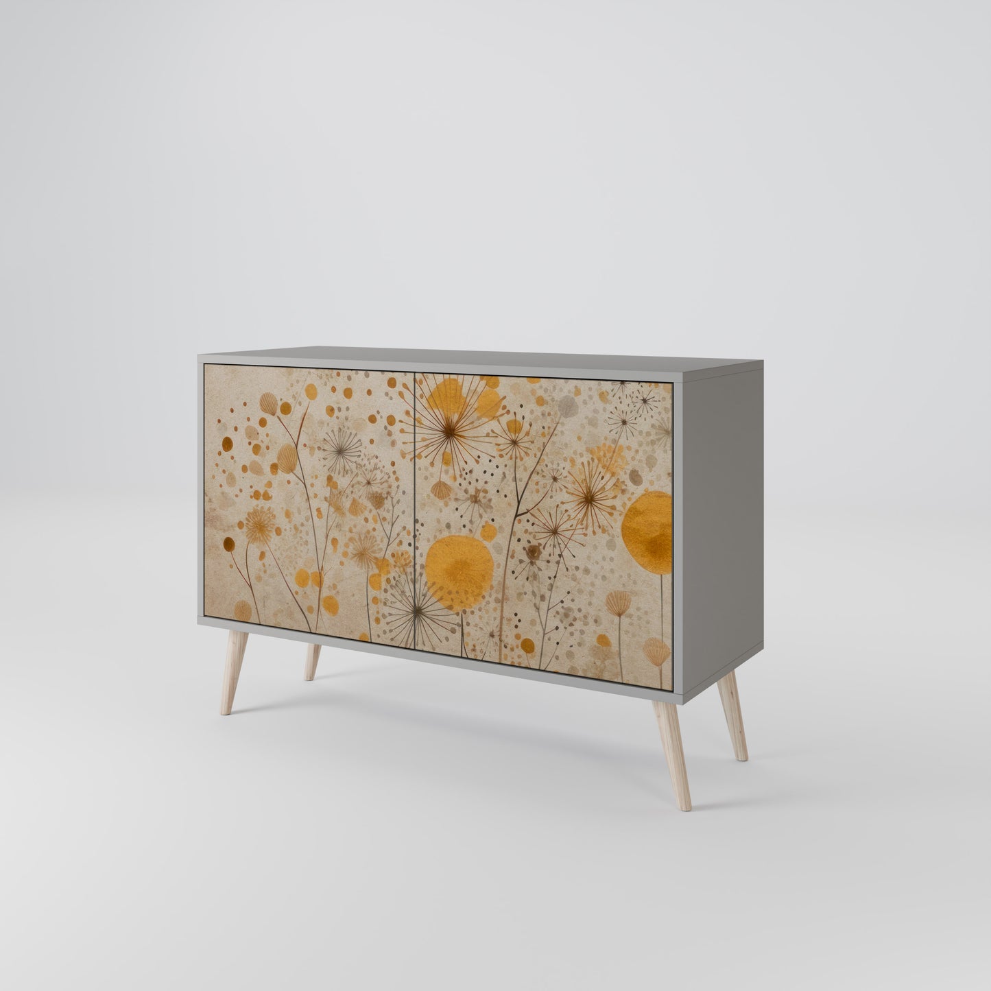 MORNING GLADE 2-Door Sideboard in Grey Finish