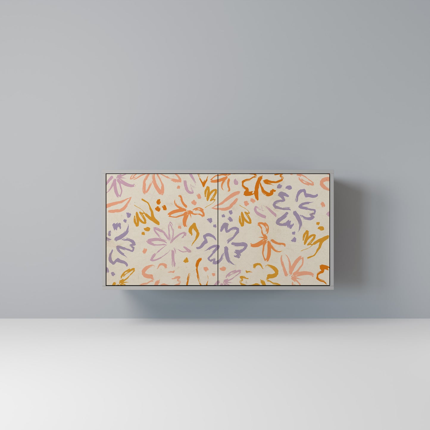 SPRING WHIMSY 2-Door Sideboard in Grey Finish