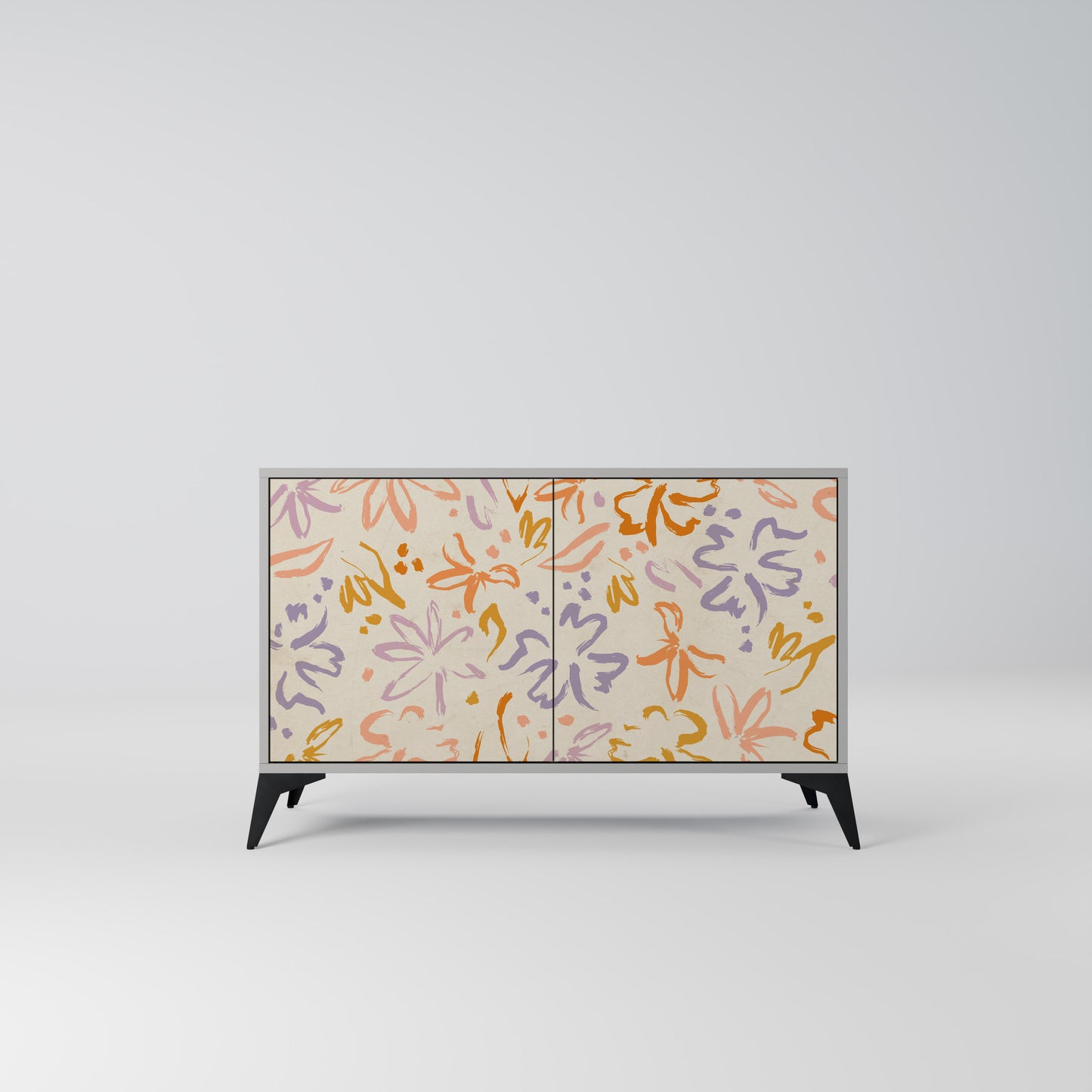 SPRING WHIMSY 2-Door Sideboard in Grey Finish
