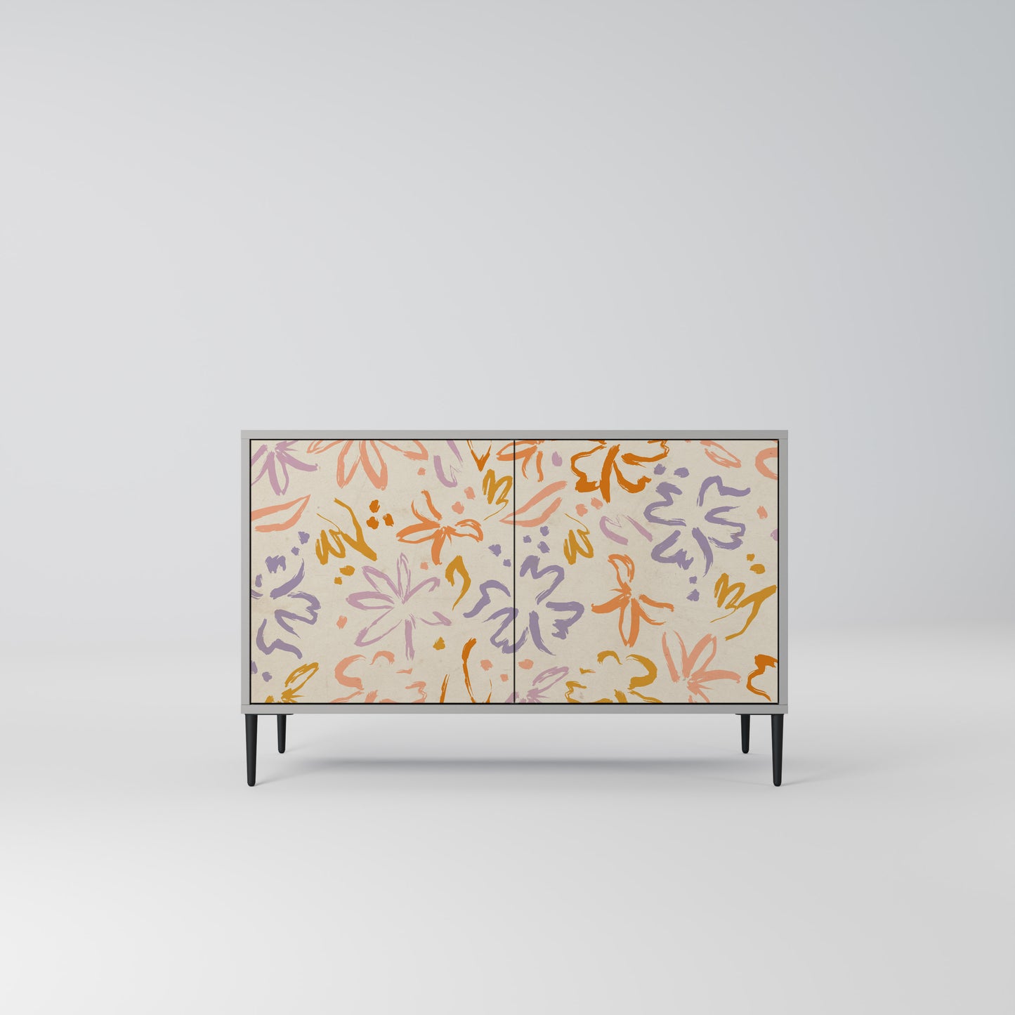 SPRING WHIMSY 2-Door Sideboard in Grey Finish