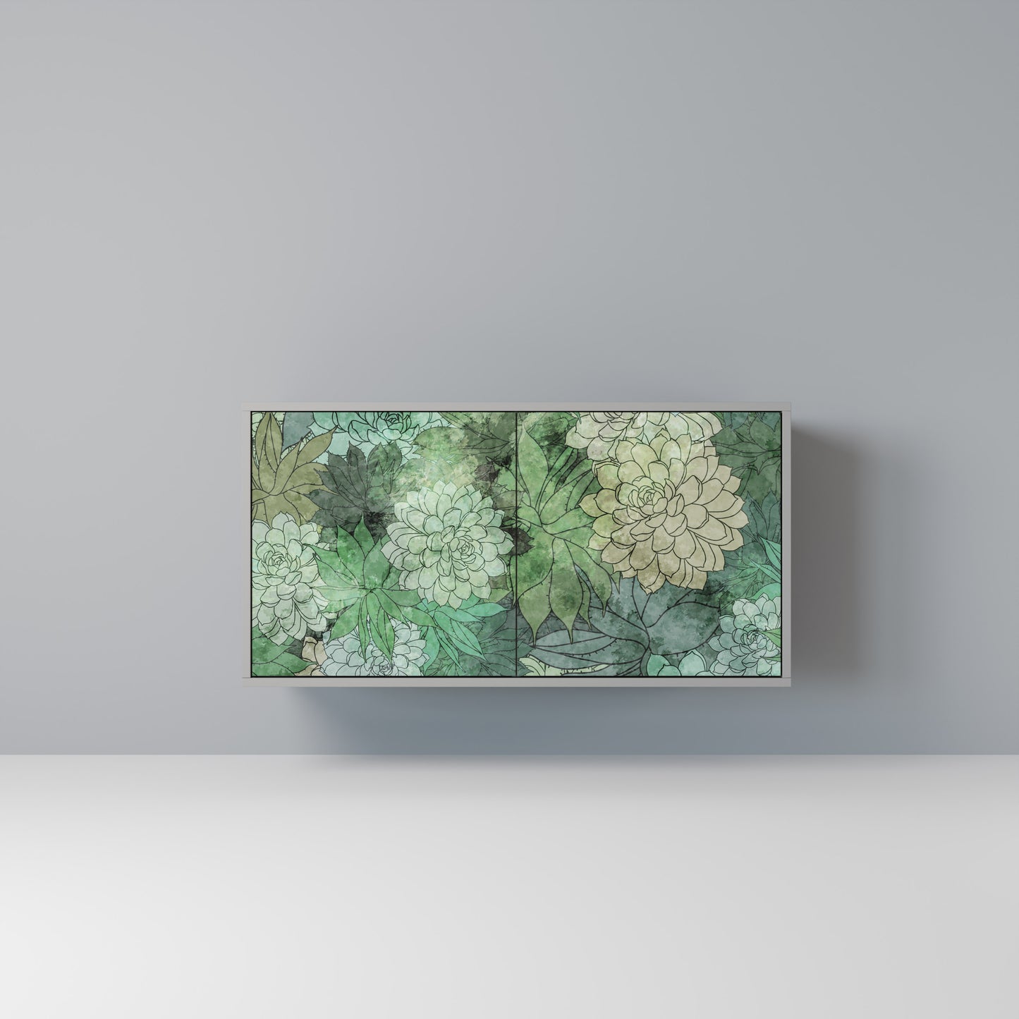 SUCCULENT CLUSTER 2-Door Sideboard in Grey Finish