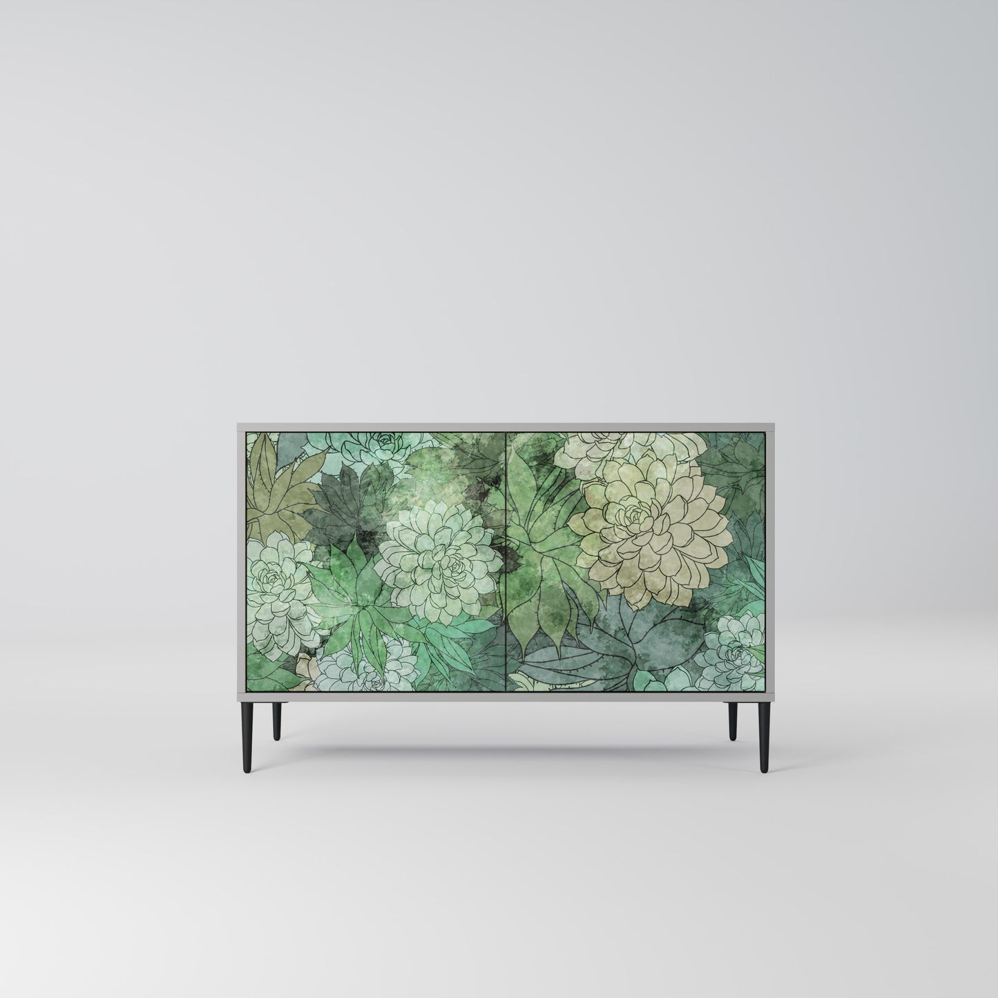 SUCCULENT CLUSTER 2-Door Sideboard in Grey Finish