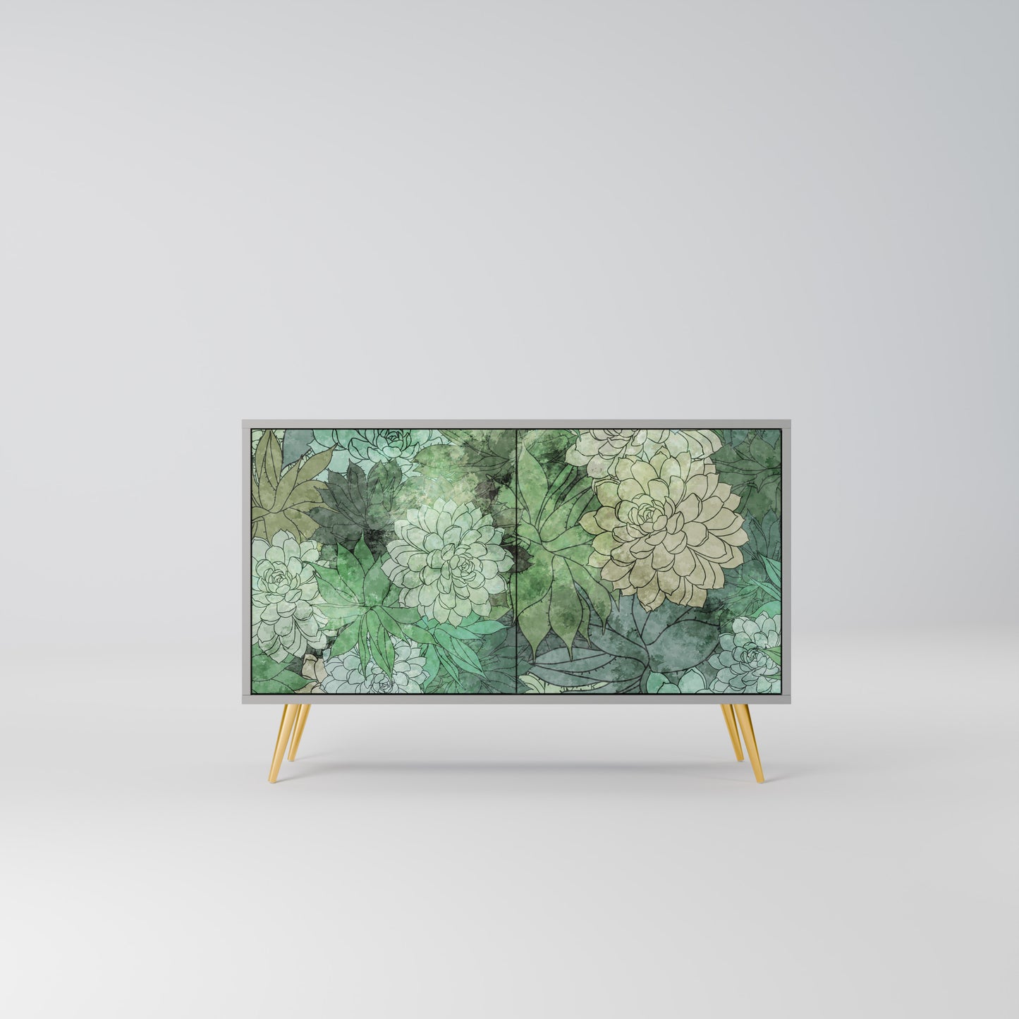 SUCCULENT CLUSTER 2-Door Sideboard in Grey Finish