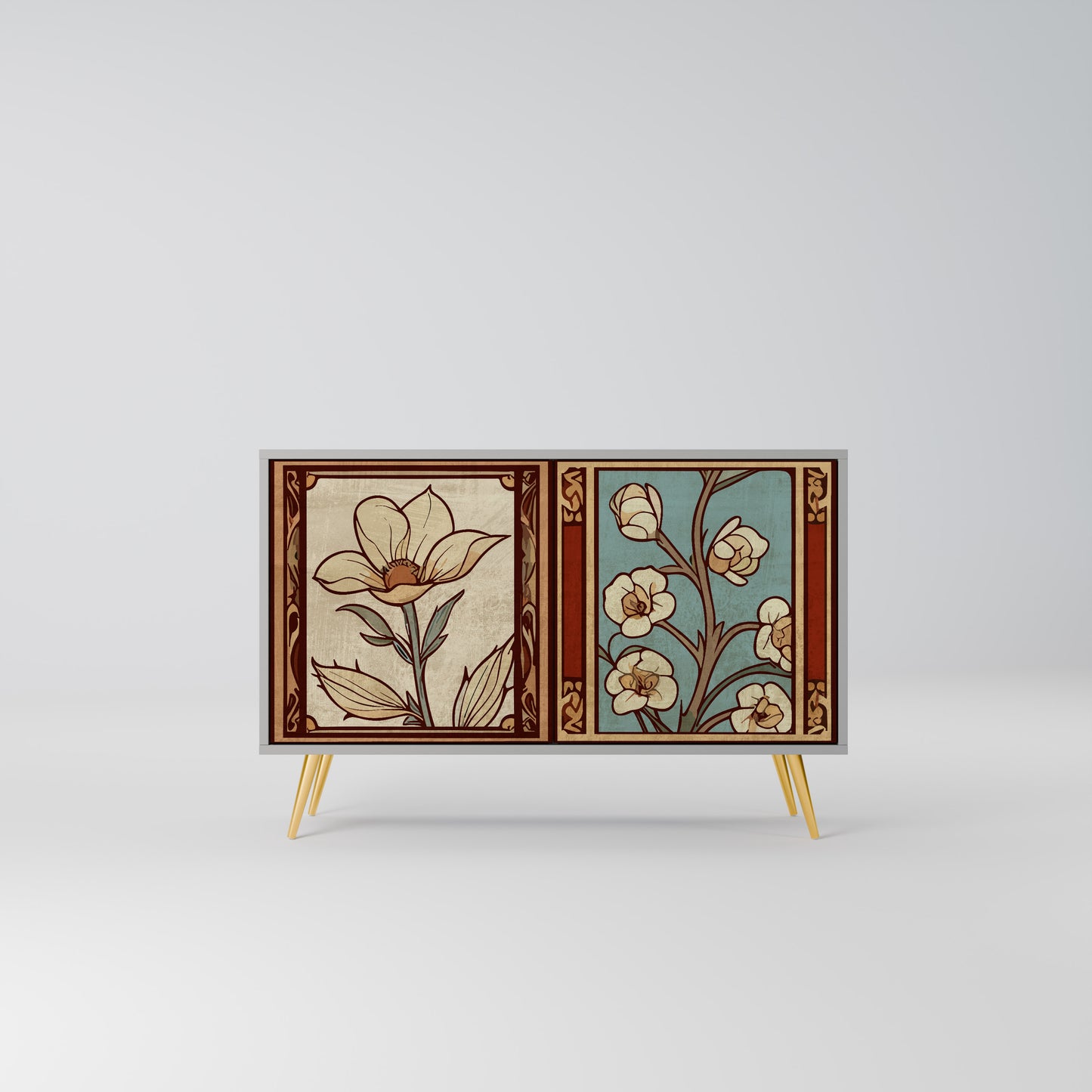 TIMELESS FLORA 2-Door Sideboard in Grey Finish
