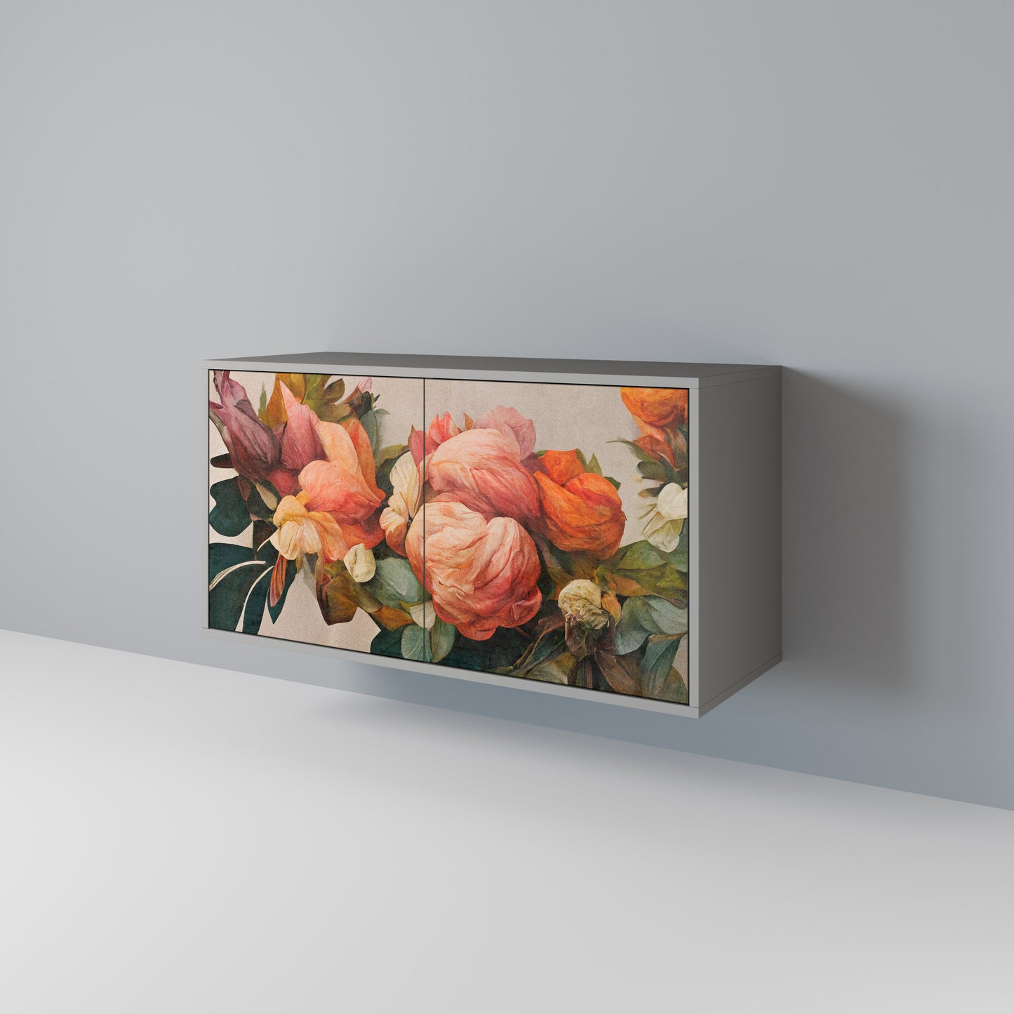 STYLISH BEAUTY 2-Door Sideboard in Grey Finish