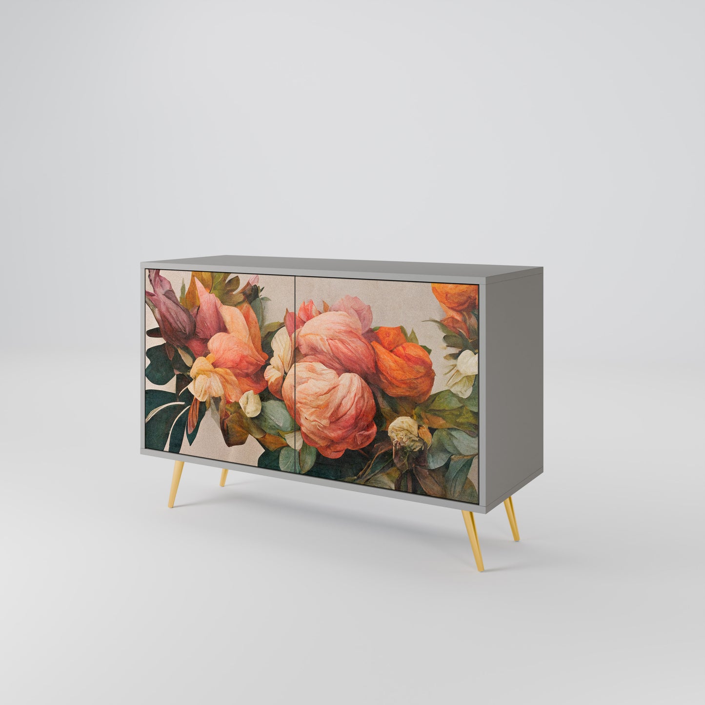 STYLISH BEAUTY 2-Door Sideboard in Grey Finish