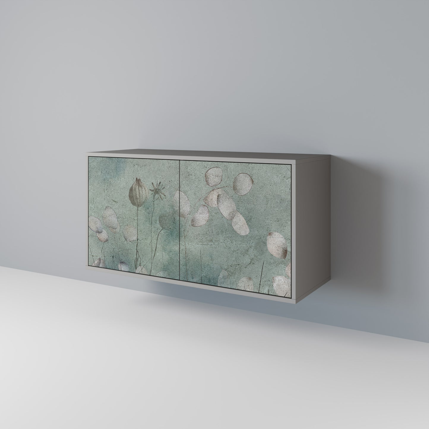 NIGHT LADY 2-Door Sideboard in Grey Finish